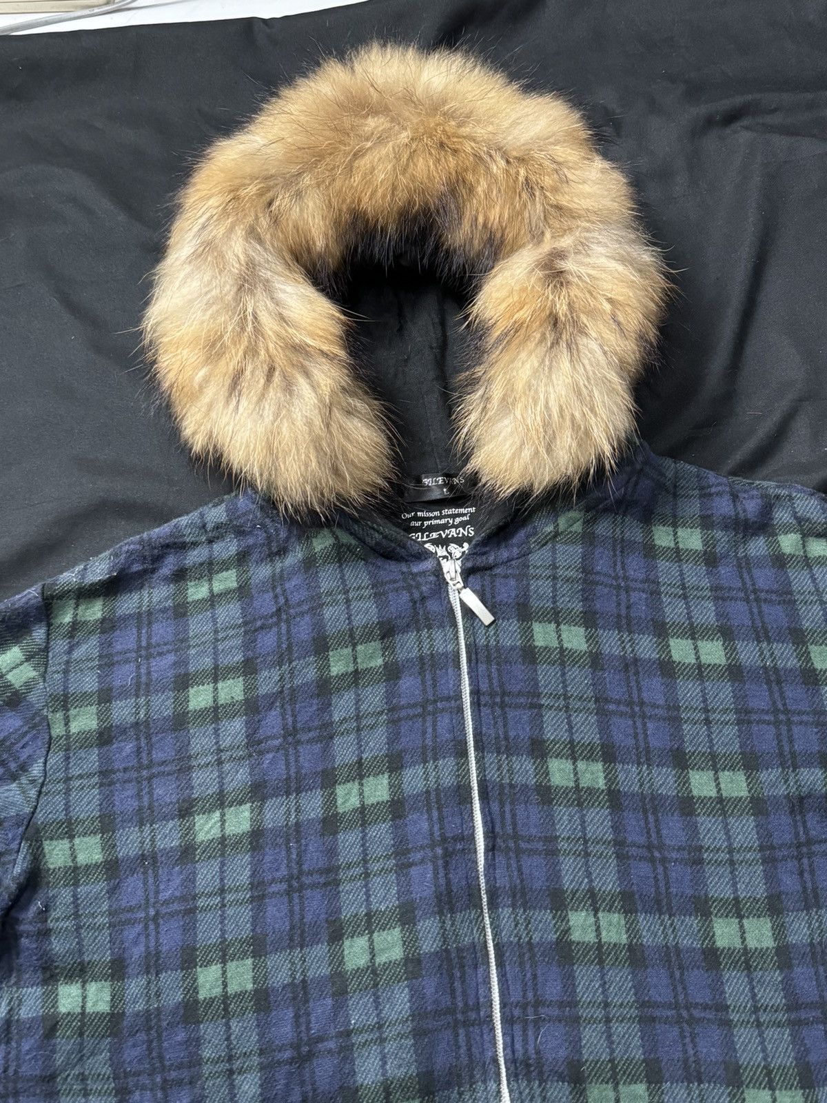 Japanese Brand Fur Hoodie Gilevans Velvet Tartan Japanese Style Ifsix LGB Size US L / EU 52-54 / 3 - 4 Thumbnail
