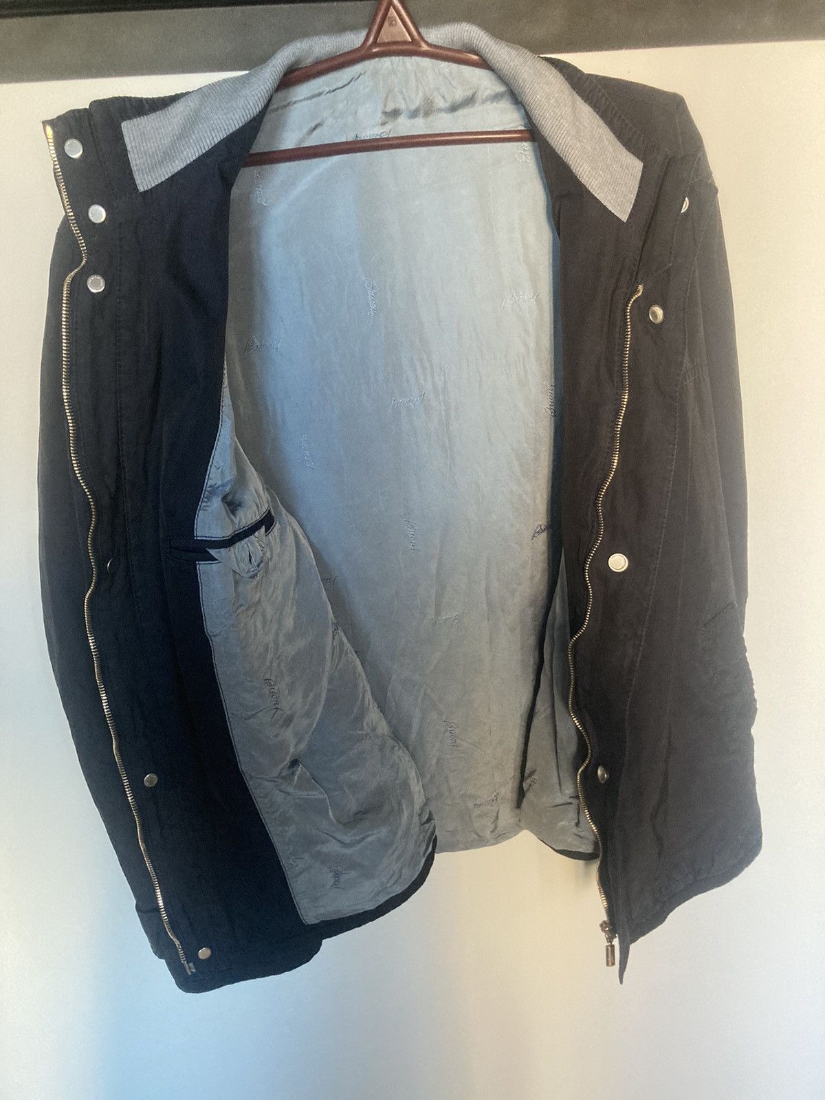 image of Brioni Storm System Jacket in Blue, Men's (Size Large)
