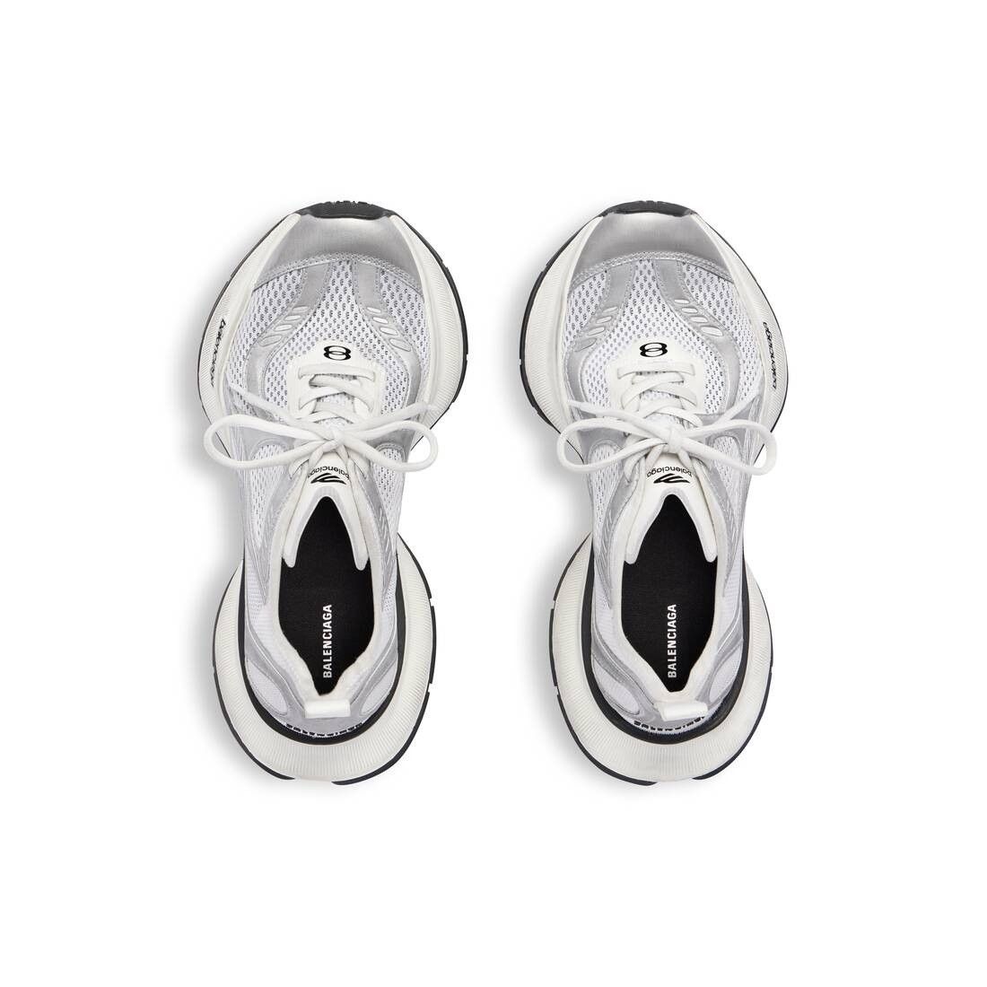 Balenciaga o1w1db10126 Circuit Sneakers in White/Silver Size US 8 / EU 41 - 5 Thumbnail