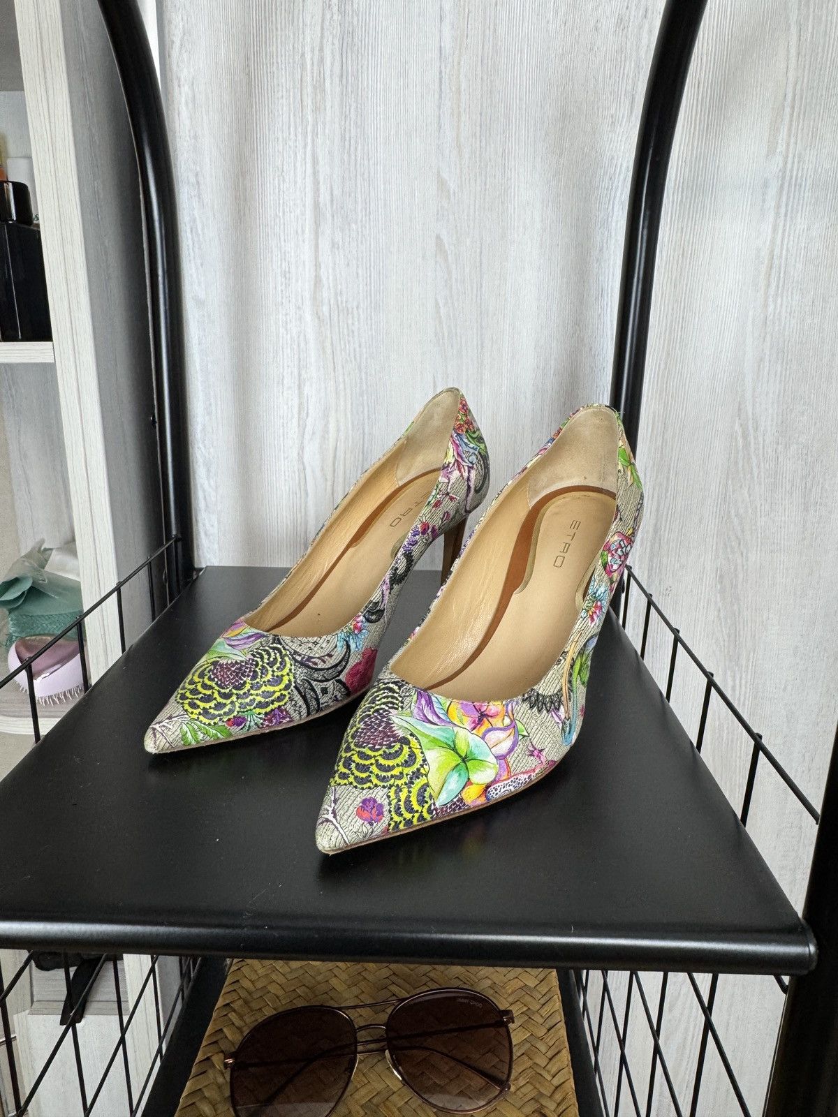 Etro ETRO made in Italy flower floral pattern multicolor heels Size US 7 / IT 37 - 10 Thumbnail