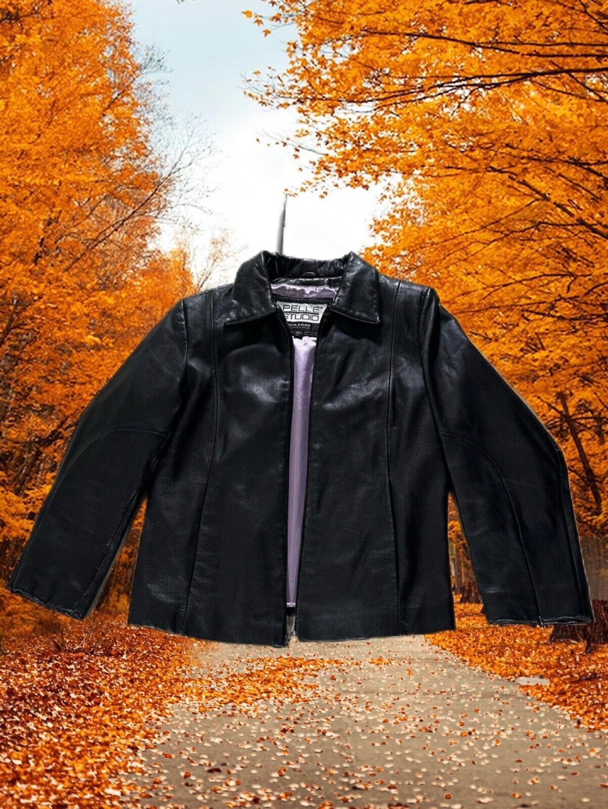 Wilsons Leather Women Large Leather Coat Jacket Wilsons Pelle Grailed