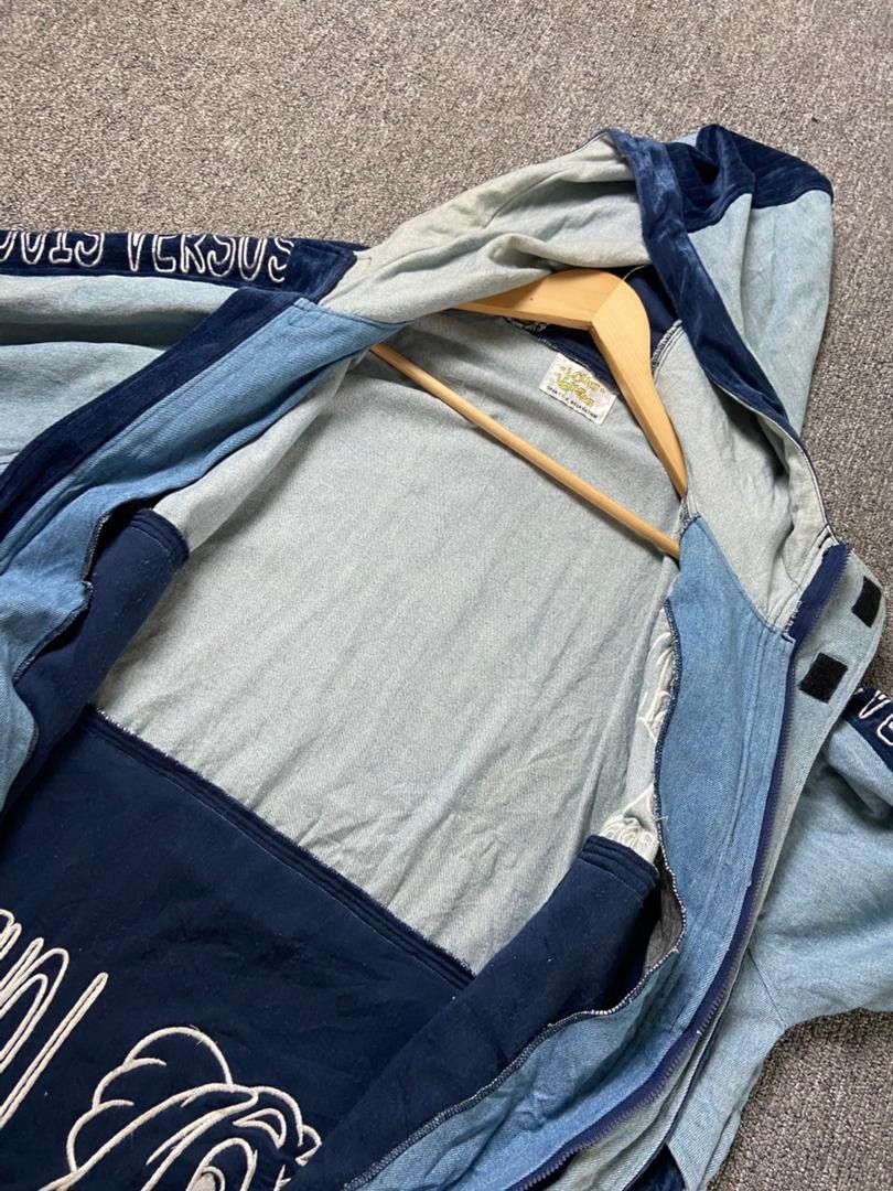 Japanese Brand Louis Versus Embroidery Velvet & Jeans Jacket (204) Size US M / EU 48-50 / 2 - 6 Thumbnail
