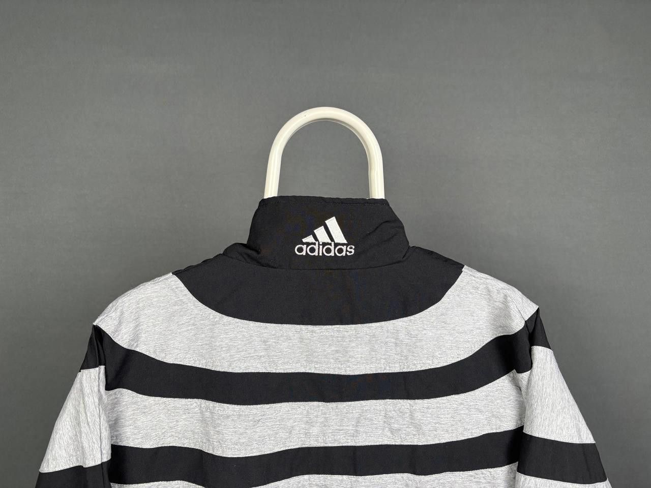 Adidas Adidas Windbreaker Jacket Size M Black Grey Full Zip Vintage Size US M / EU 48-50 / 2 - 6 Thumbnail