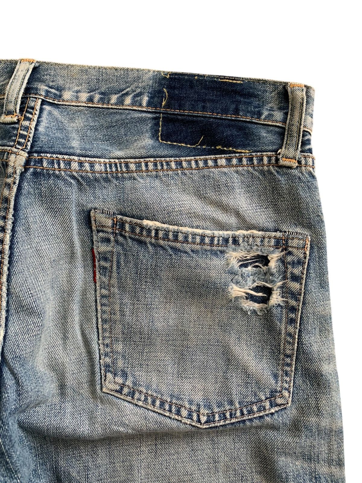 Japanese Brand RNA inc Grunge Distressed Crazy Faded Jeans Size US 30 / EU 46 - 8 Thumbnail
