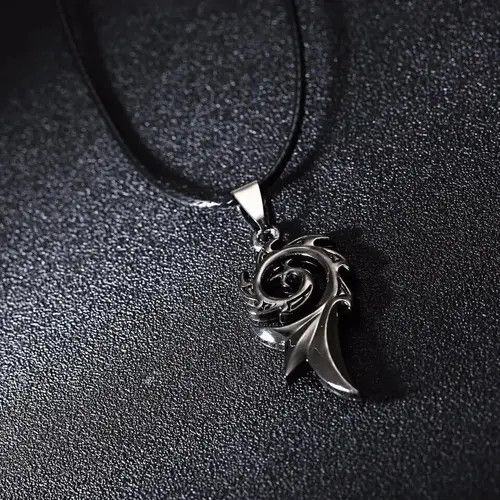 Jewelry Cool Leather Chain Pendant Necklace Size ONE SIZE - 4 Thumbnail