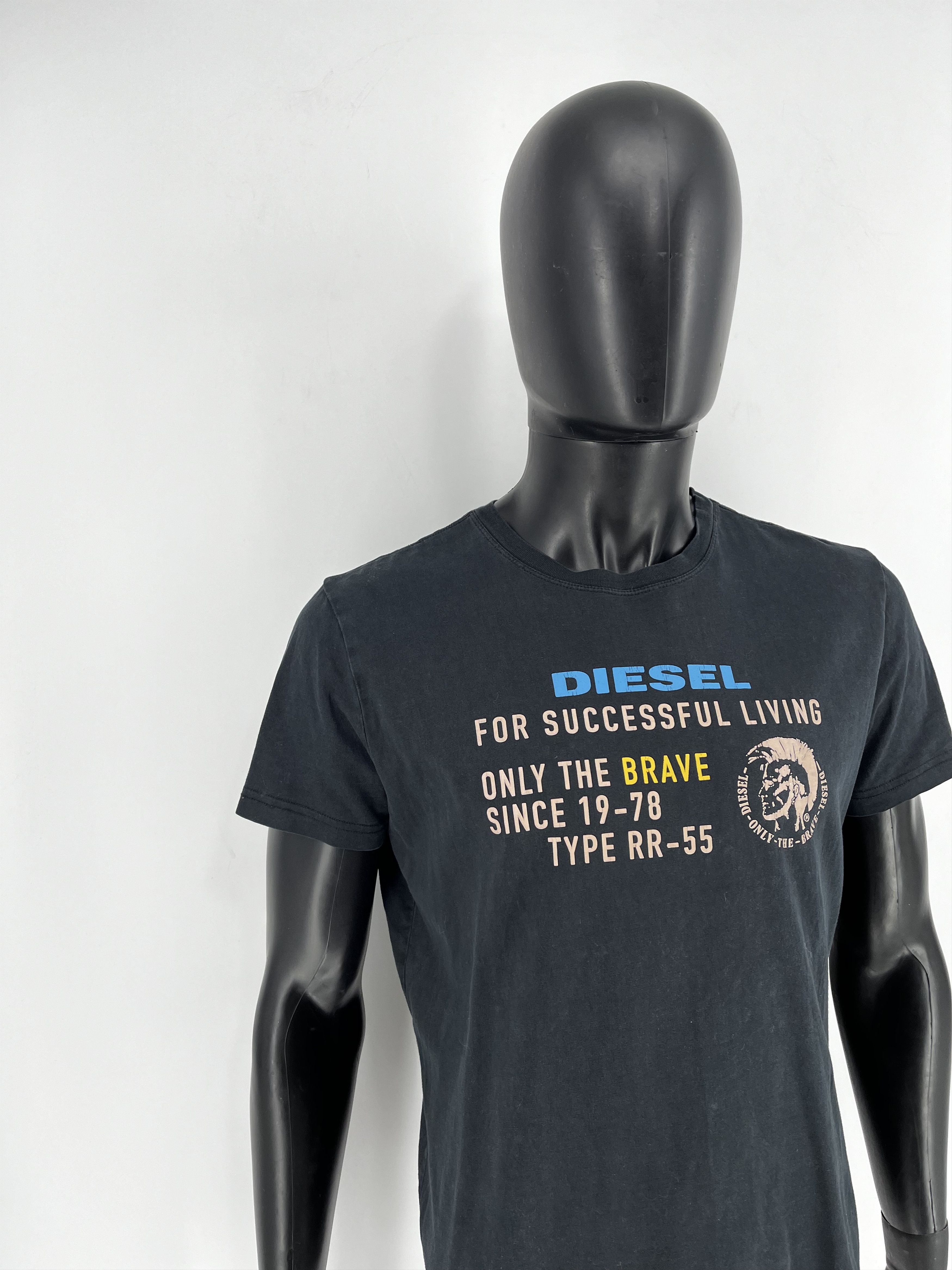 Diesel × Vintage Vintage 90s Diesel Printed Logo Faded T-Shirt Avant Garde Size US L / EU 52-54 / 3 - 3 Thumbnail