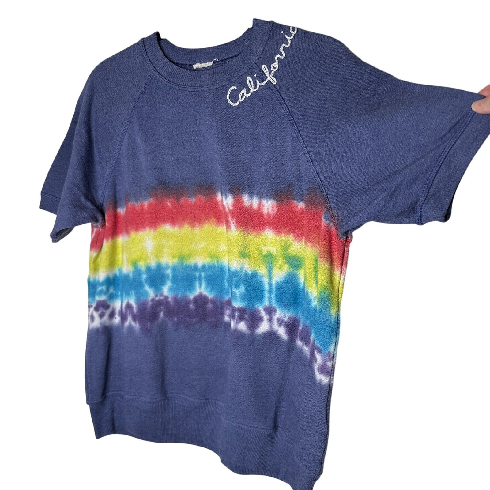 Other I Stole My Boyfriends Blue Rainbow Tie Dye California Tee M Size M / US 6-8 / IT 42-44 - 1 Thumbnail