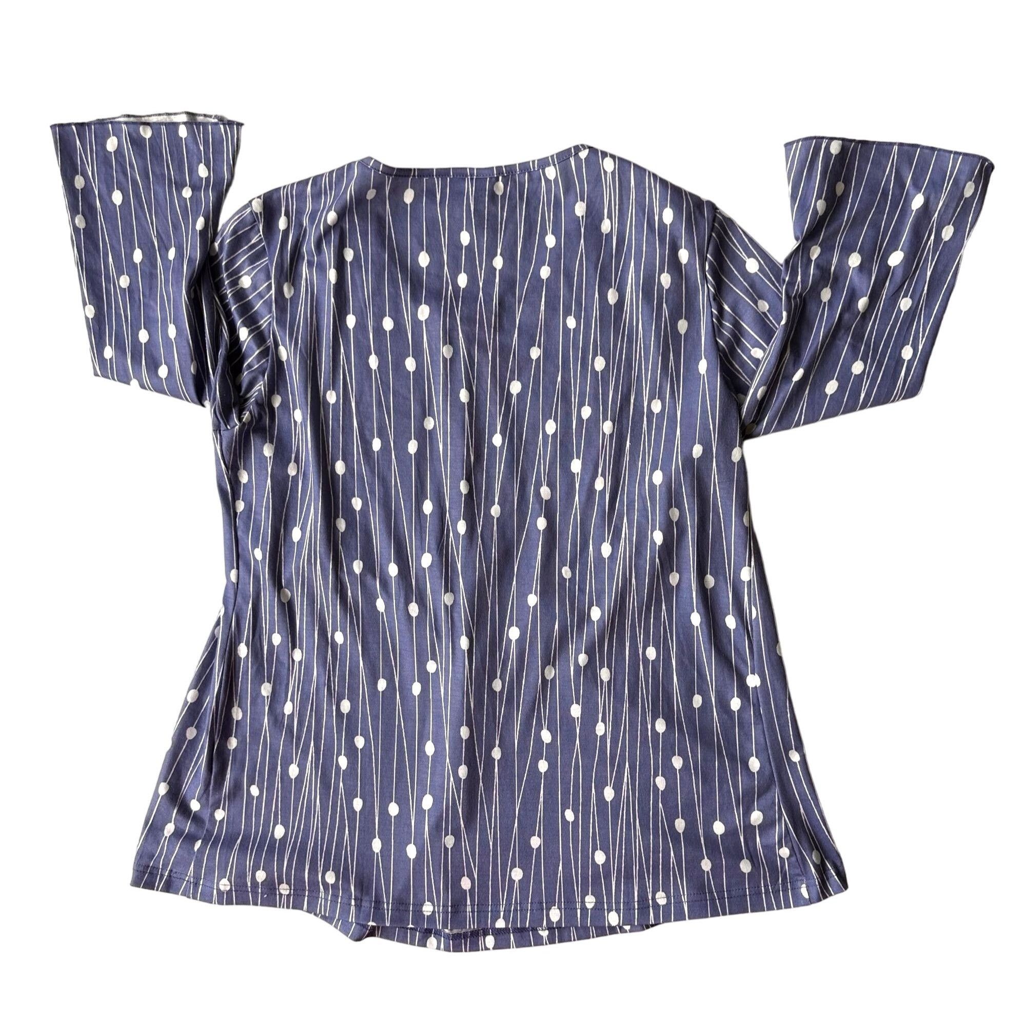 Other NoraCora Tunic Top XL Blue White Polkadot Jersey Fabric Bu Size XL / US 12-14 / IT 48-50 - 8 Thumbnail