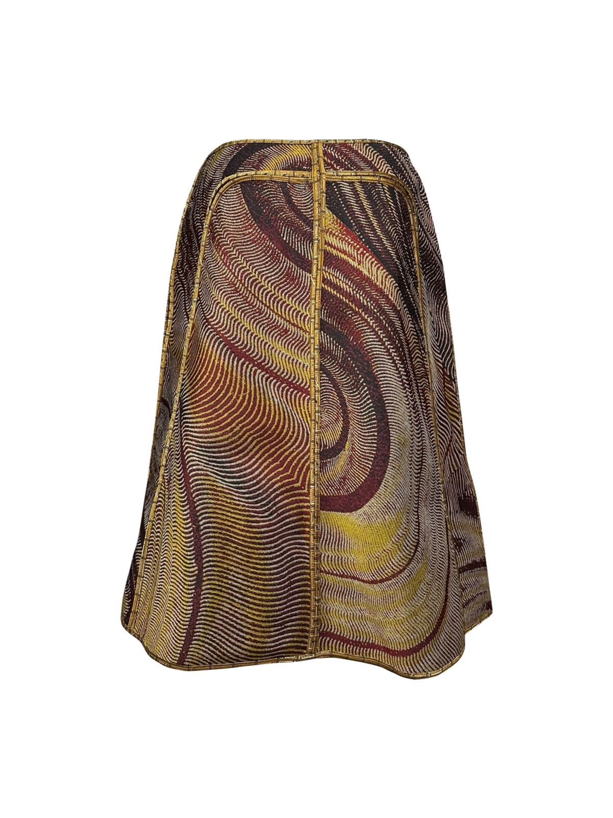 Fendi FENDI Fall Winter 2000 Jacquard Flared Midi Skirt Size 30" / US 8 / IT 44 - 2 Thumbnail