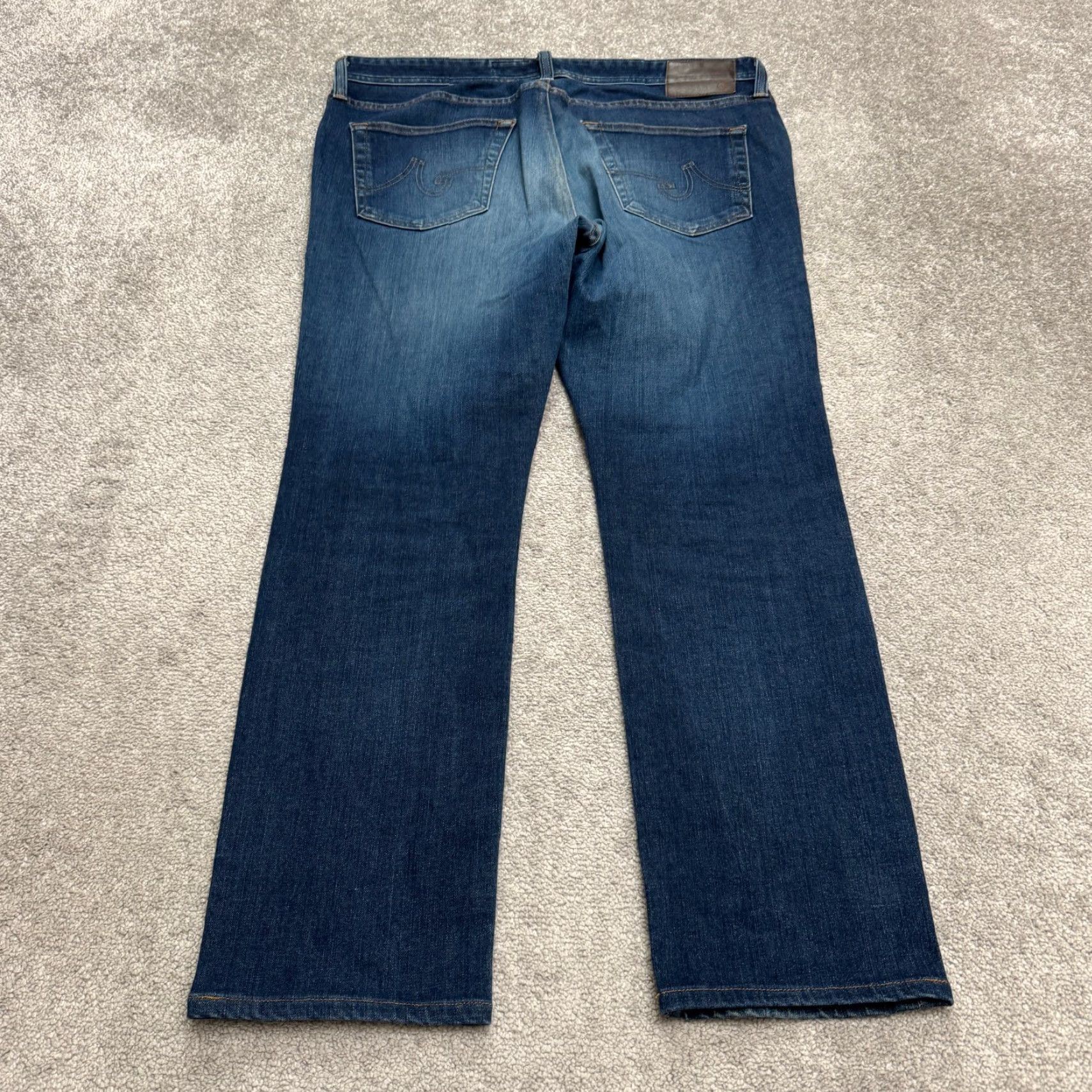 Vintage AG Adriano Goldschmied The Matchbox Jeans Mens 38x31 Slim Straight Blue Denim Cotton Blend 5-Pocket USA Classic Designer Size US 38 / EU 54 - 2 Thumbnail