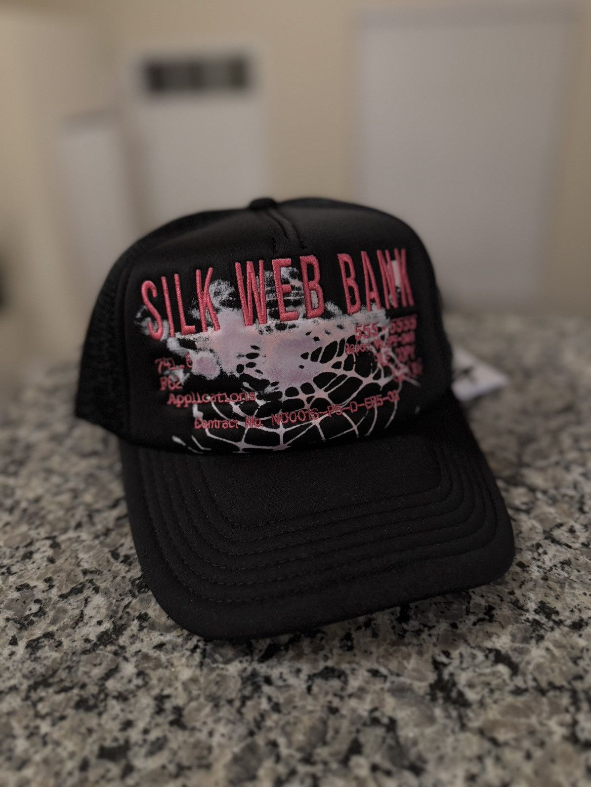 Sp5der Sp5der Worldwide “Silk Web” Black Pink SnapBack Hat Size ONE SIZE - 4 Thumbnail