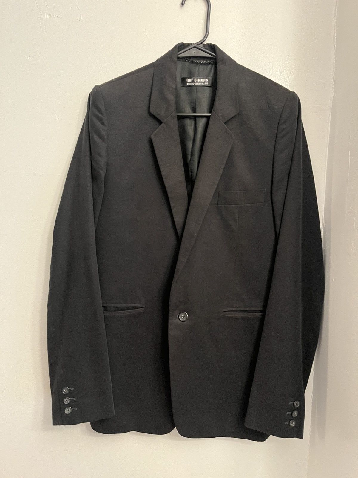 image of Raf Simons 2000 Raf Simmons Black Blazer, Men's (Size 48R)