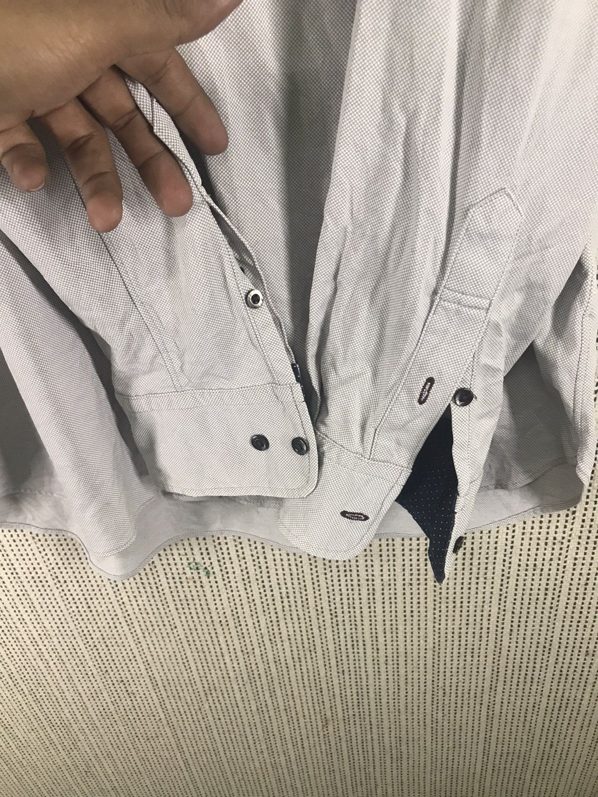 Designer × Lanvin × Vintage LANVIN Classique Shirt Gray Cotton Men's Button Up Size 50 Size US L / EU 52-54 / 3 - 5 Thumbnail