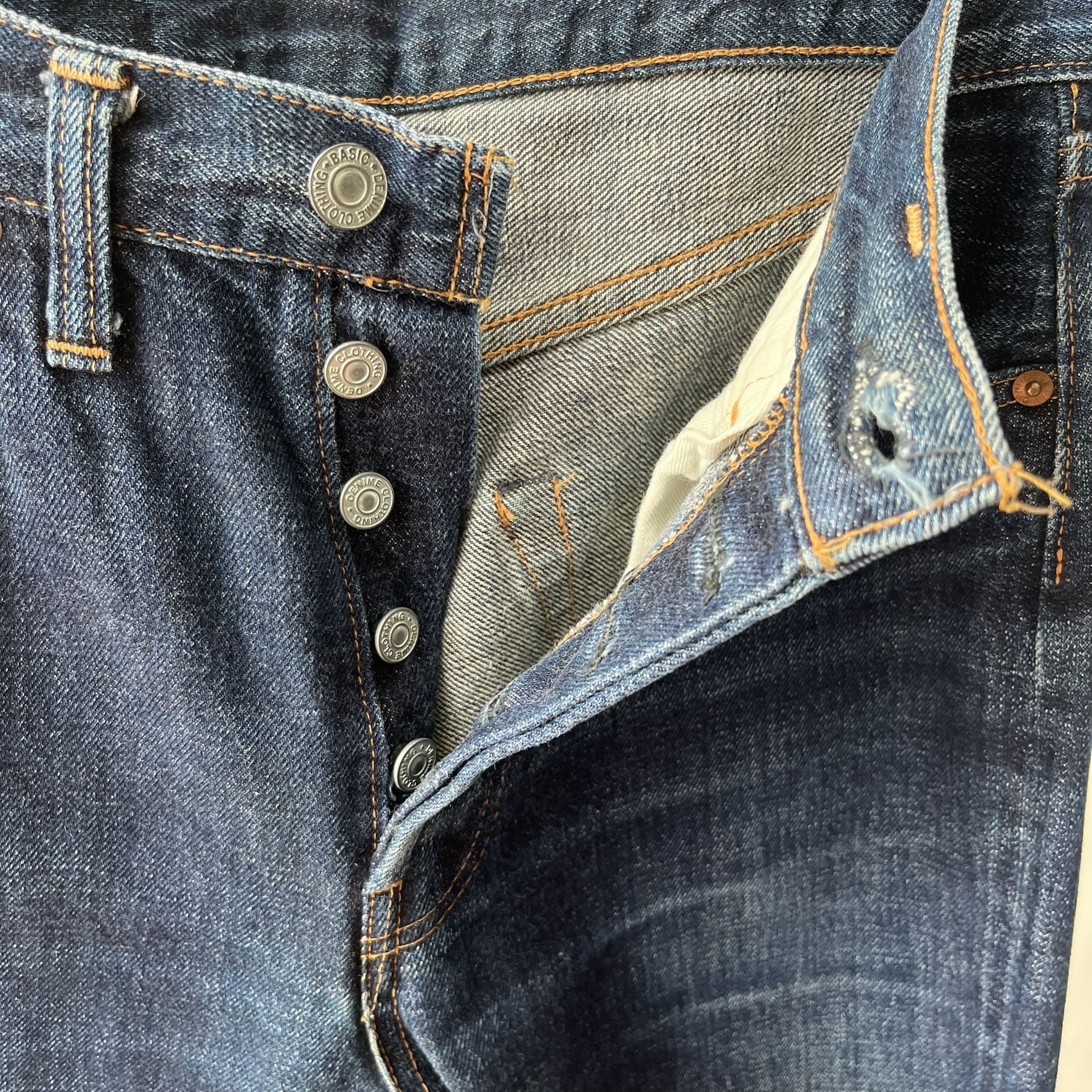 Denime Size 30x33.5 Vintage 80s Denime Big E Japan Denim S1515 Size US 30 / EU 46 - 9 Thumbnail