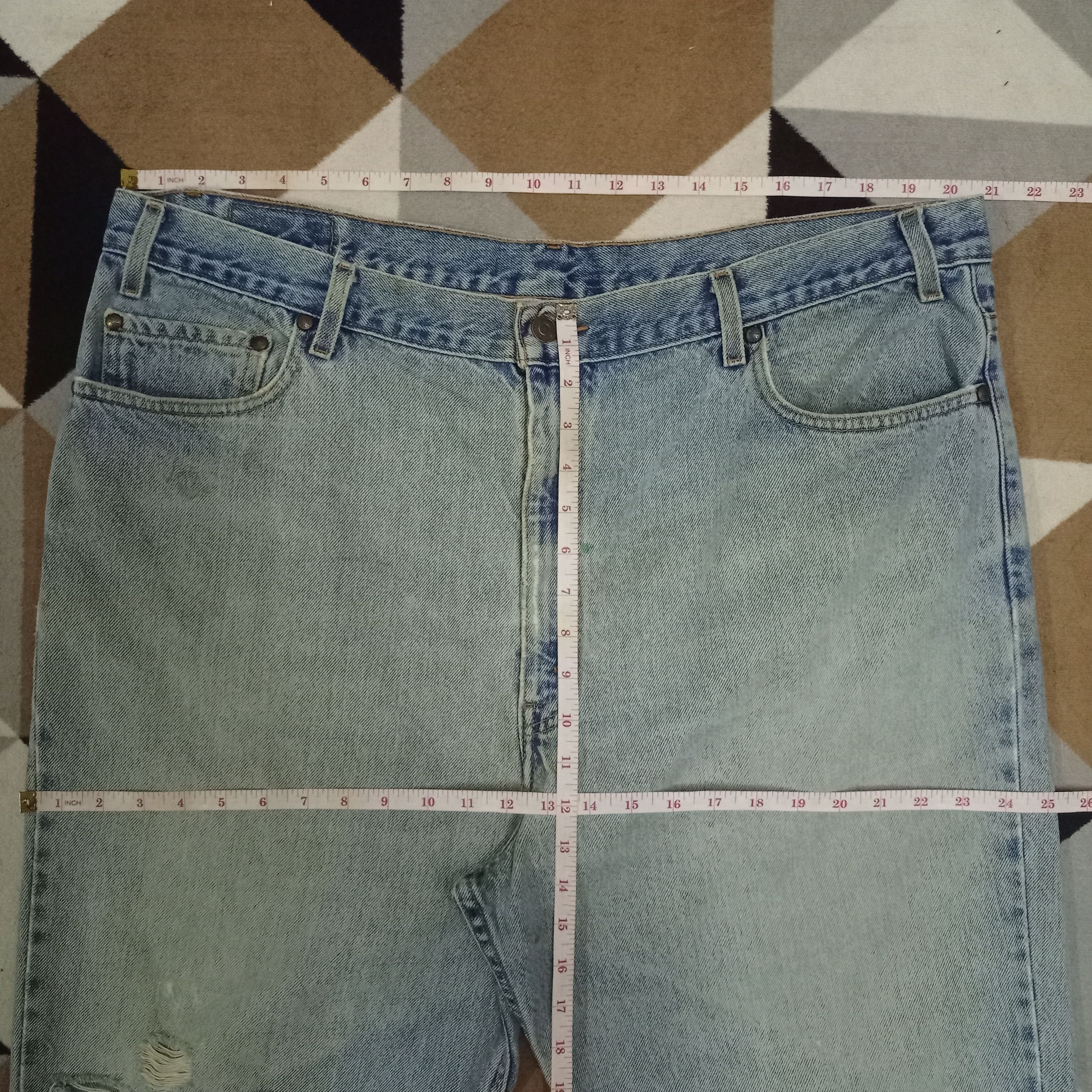 Levi's Vintage 90s Levis Orange Tab Distressed Baggy Jeans Size US 42 / EU 58 - 7 Thumbnail