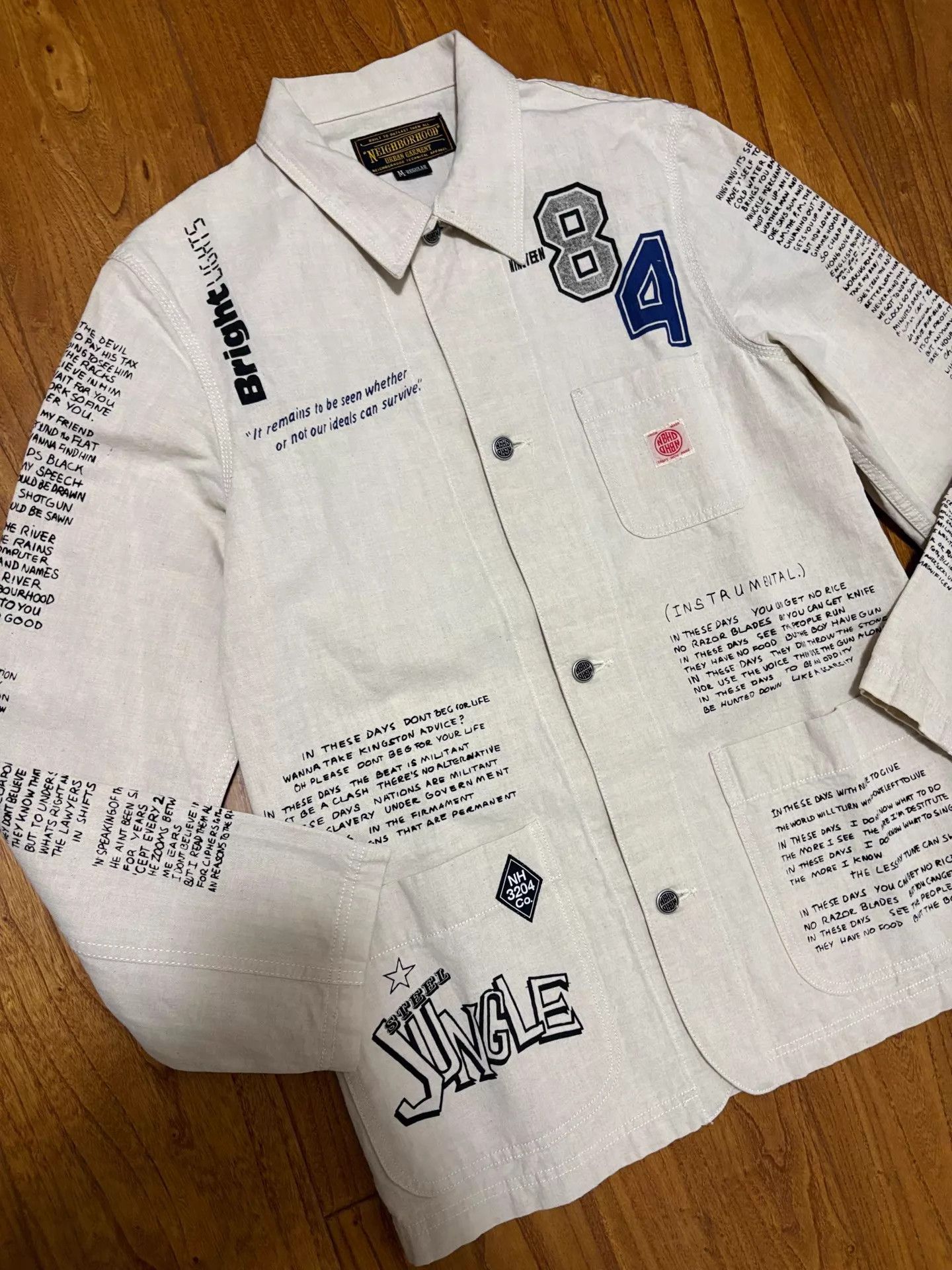Neighborhood NBHD Vintage-Rare Hand-Drawn Shirt Jacket M W CottonLinen Size US M / EU 48-50 / 2 - 5 Thumbnail