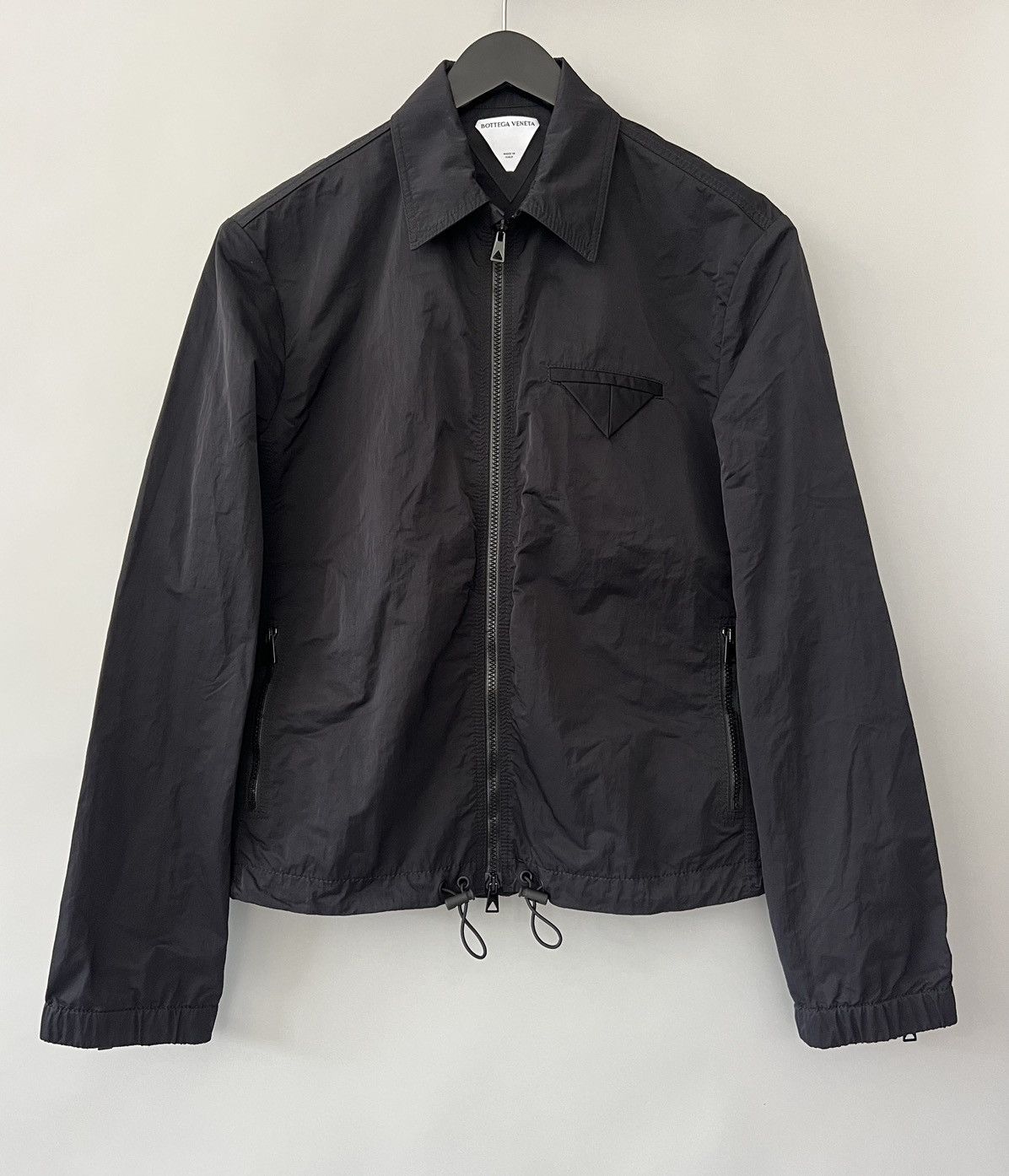 image of Bottega Veneta Technical Nylon Jacket in Black, Men's (Size Small)