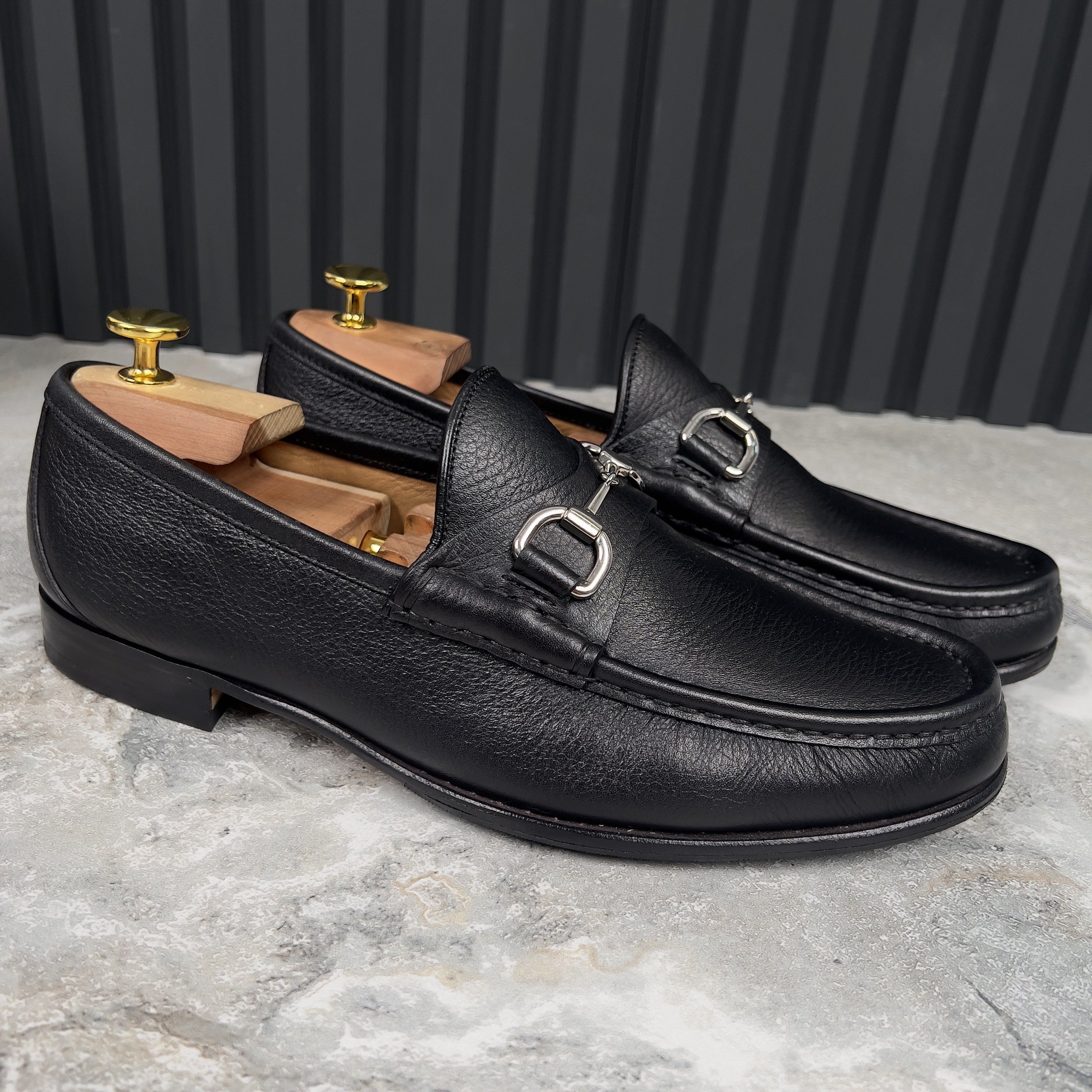 Gucci 1955 Horsebit Loafers Black Grain Leather Size US 8.5 / EU 41-42 - 5 Thumbnail