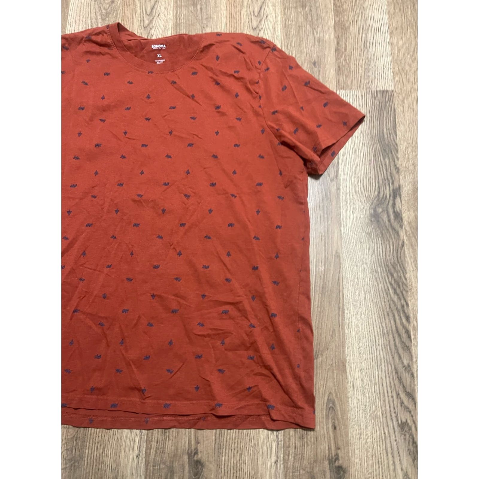 Vintage Sonoma Shirt Men's XL Orange Black Bears and Trees Size XL / US 12-14 / IT 48-50 - 4 Thumbnail