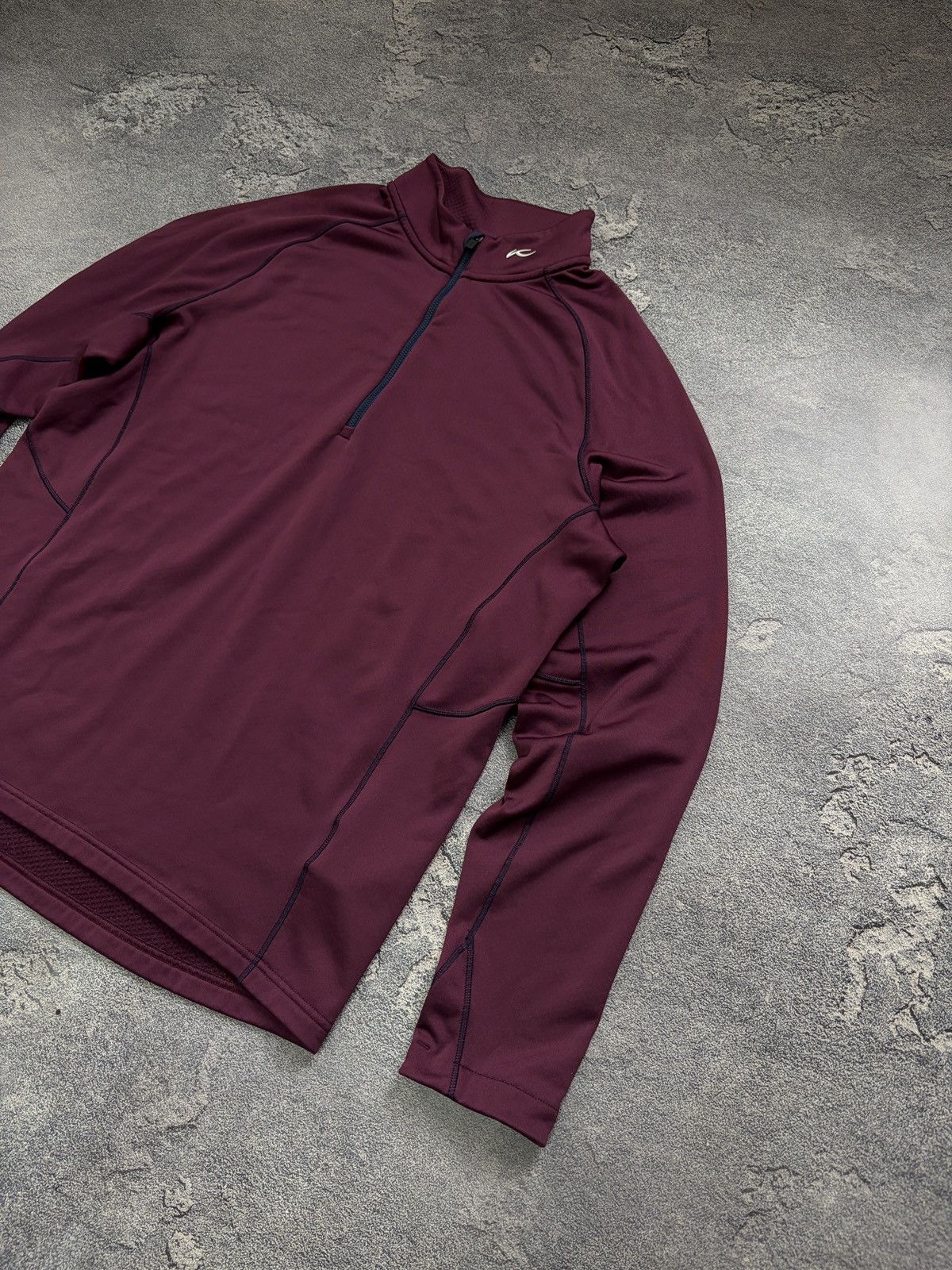 KJUS KJUS Burgundy Diamond Fleece Half-Zip Pullover Size 54 XL Size US XL / EU 56 / 4 - 5 Thumbnail