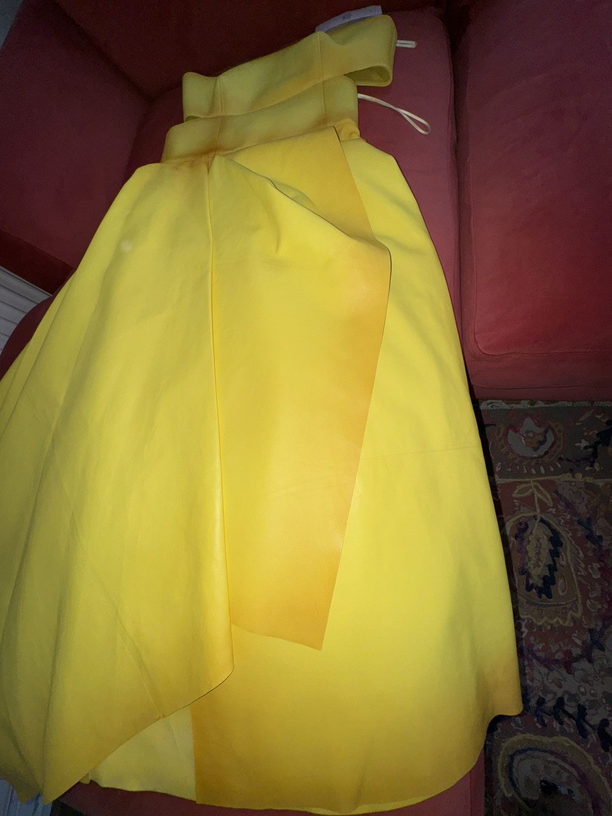 Alexander McQueen Alexander McQueen yellow leather dress, size XS Size XS / US 0-2 / IT 36-38 - 9 Thumbnail