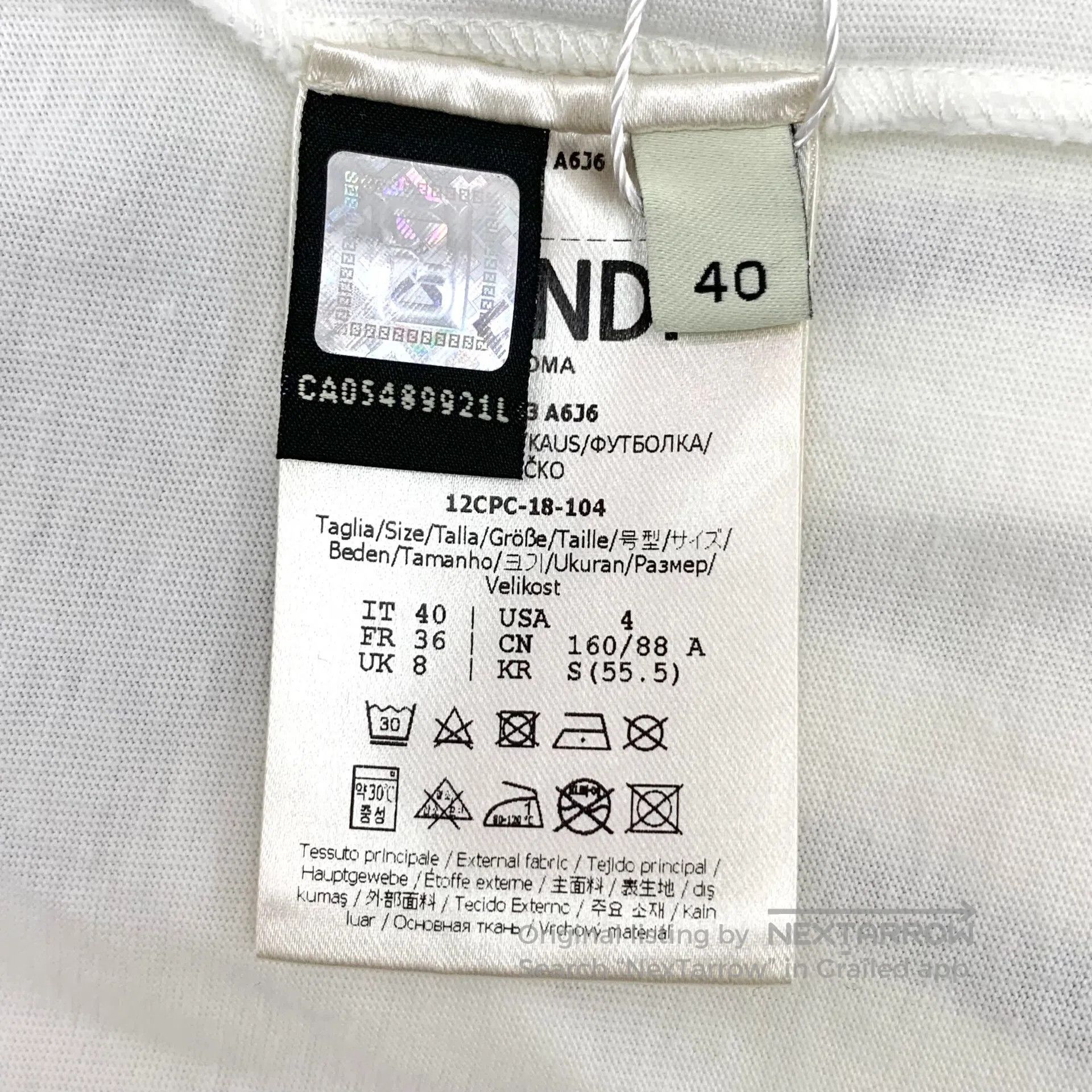 Fendi FENDI White Double F Printed Cotton Crew Neck Short Sleeve Size US L / EU 52-54 / 3 - 6 Thumbnail
