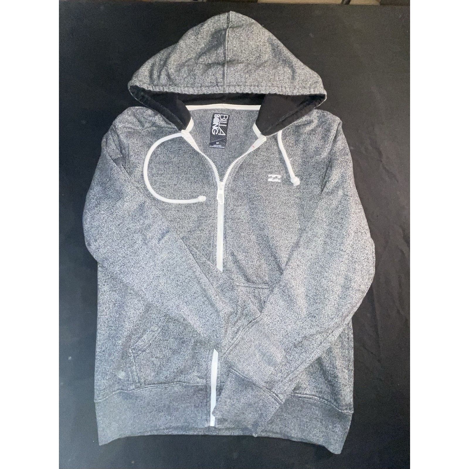 Billabong Billabong Grey Full Zip Hoodie Medium, M, Heather Gray Size US M / EU 48-50 / 2 - 1 Thumbnail