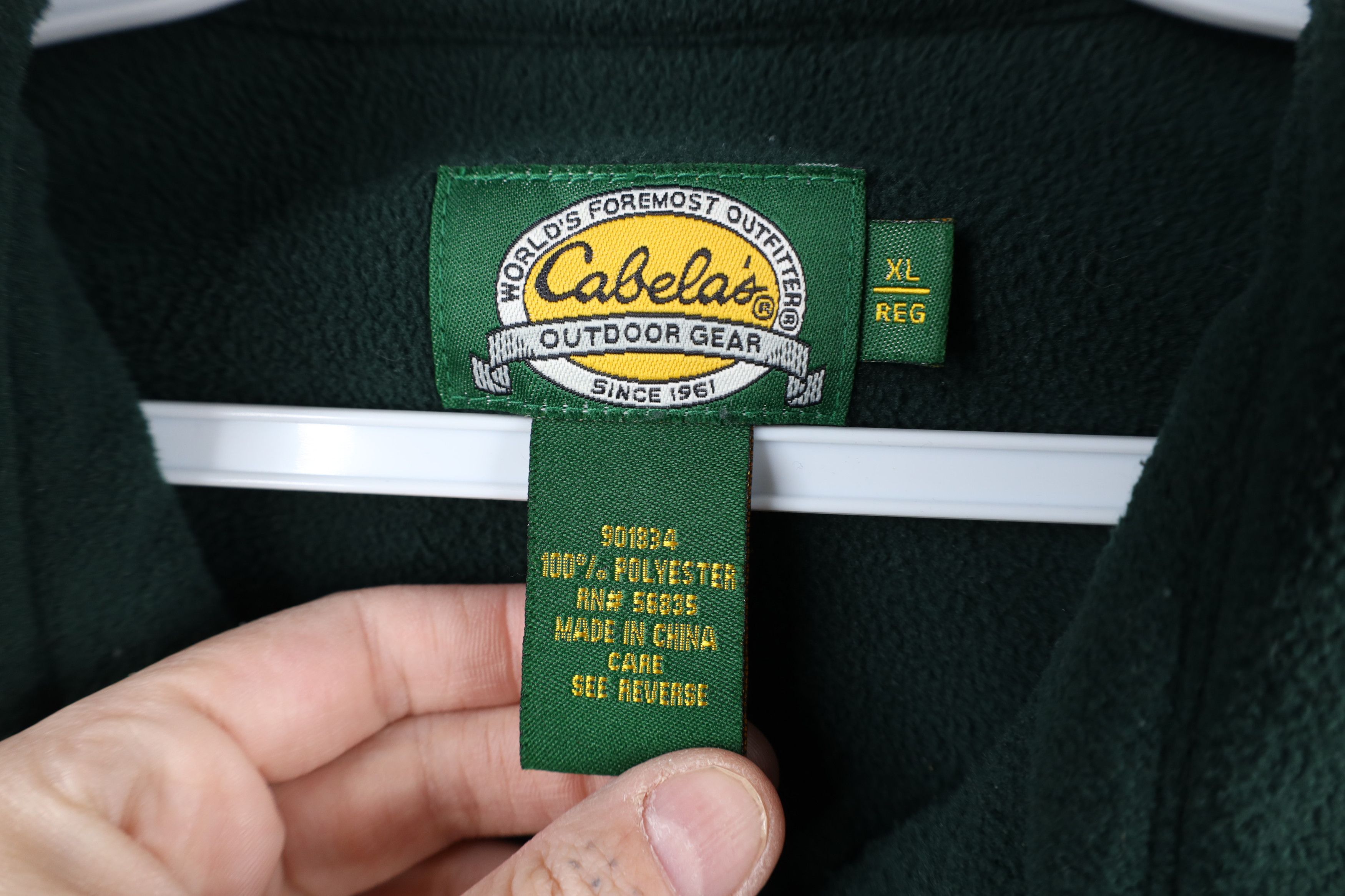 Cabelas × Vintage Vintage 90s Cabelas Fleece Collared Button Shirt Jacket Jac Size US XL / EU 56 / 4 - 7 Thumbnail