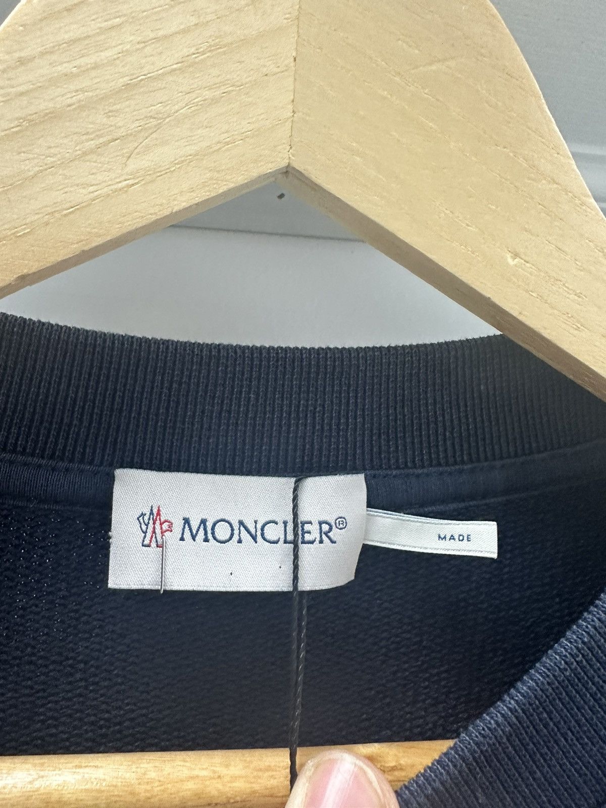 Moncler Moncler Logo Reflective Crewneck Size US S / EU 44-46 / 1 - 2 Thumbnail