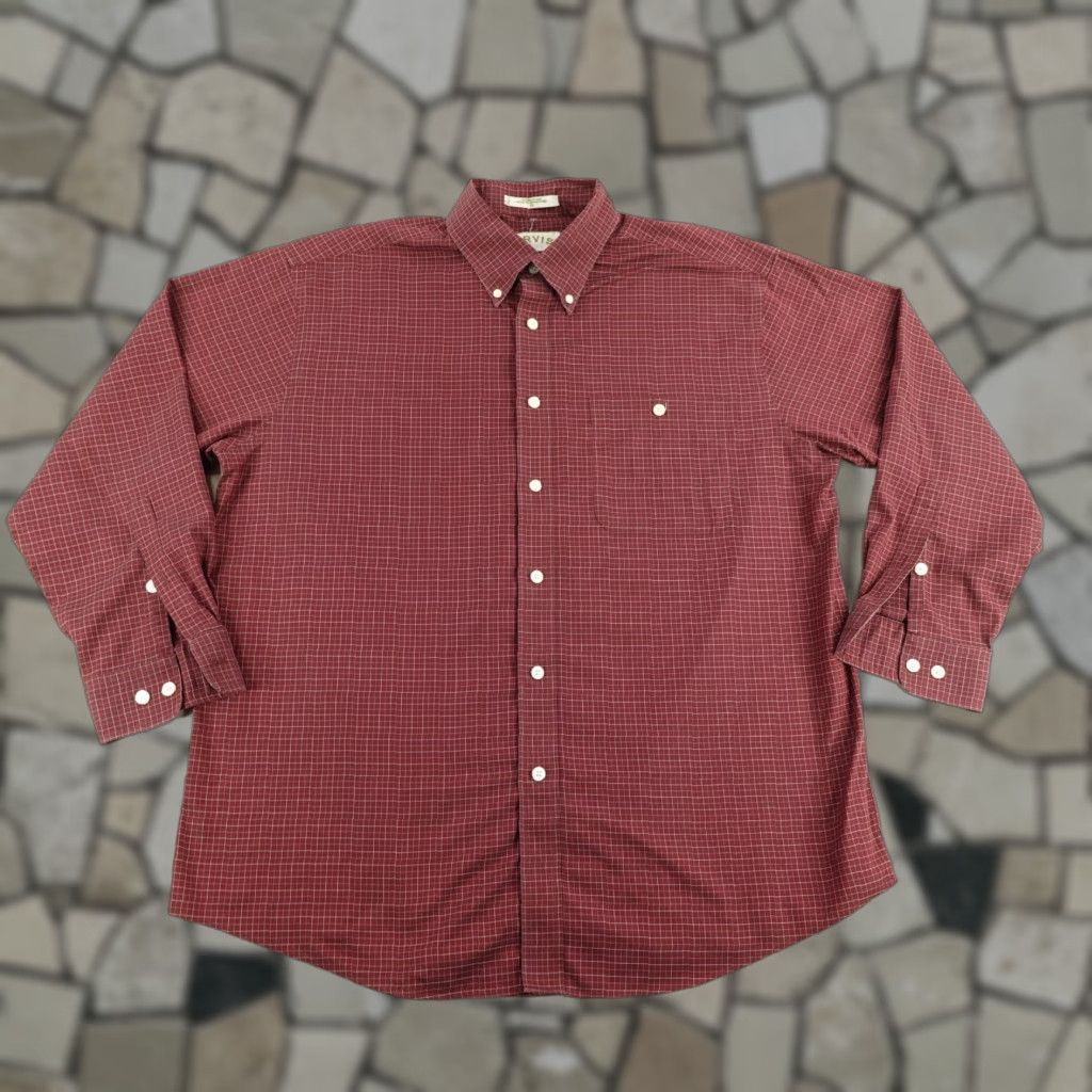 Orvis VINTAGE Orvis Shirt Mens XL Red Plaid Twill Button Up Fishing Outdoors Work Clothing Size US XL / EU 56 / 4 - 1 Thumbnail