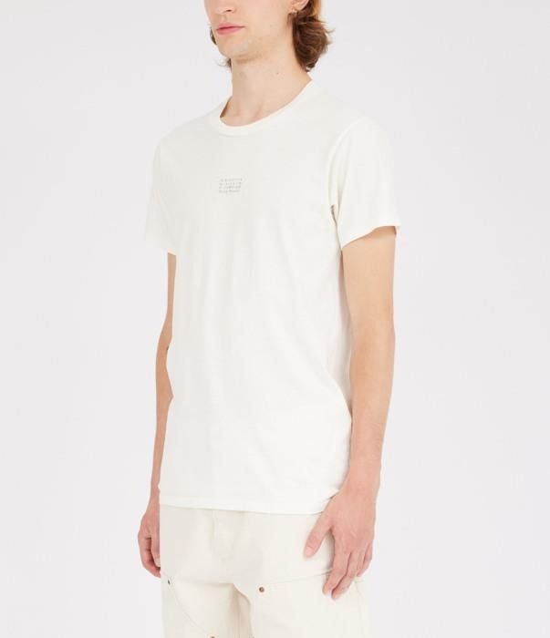 Maison Margiela o1bcso1str0526 Stamped Logo T-Shirt in Off White Size US L / EU 52-54 / 3 - 5 Thumbnail