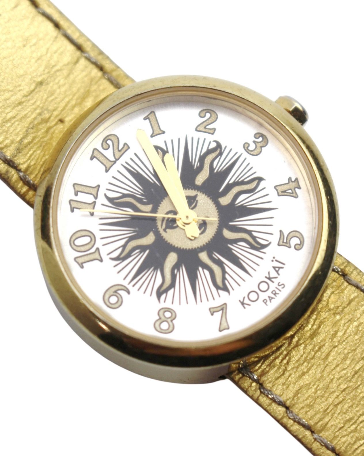 Hysteric Glamour 2000S KOOKAÏ PARIS CELESTIAL SUN METALLIC GOLD STRAP WATCH Size ONE SIZE - 3 Thumbnail