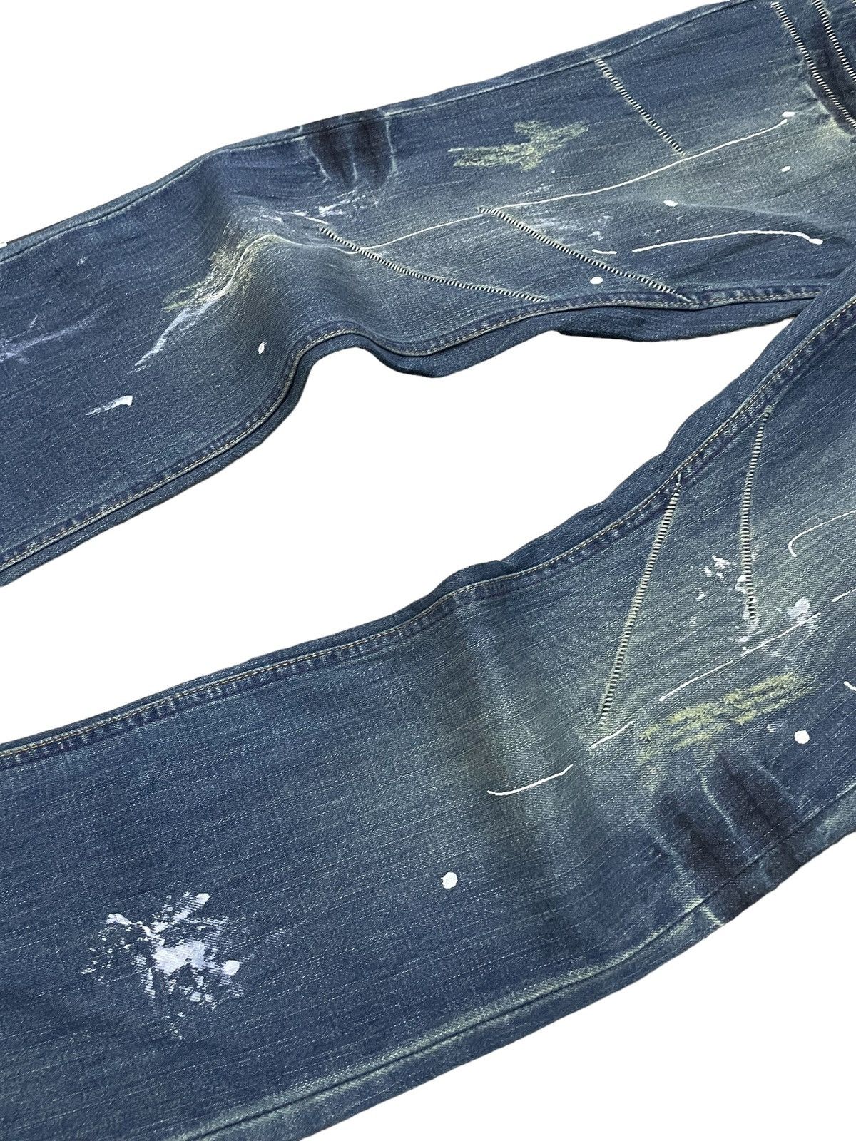 Hysteric Glamour × Japanese Brand Root Three Japan Paint Splatter Studded Flared Jeans Size US 32 / EU 48 - 11 Thumbnail