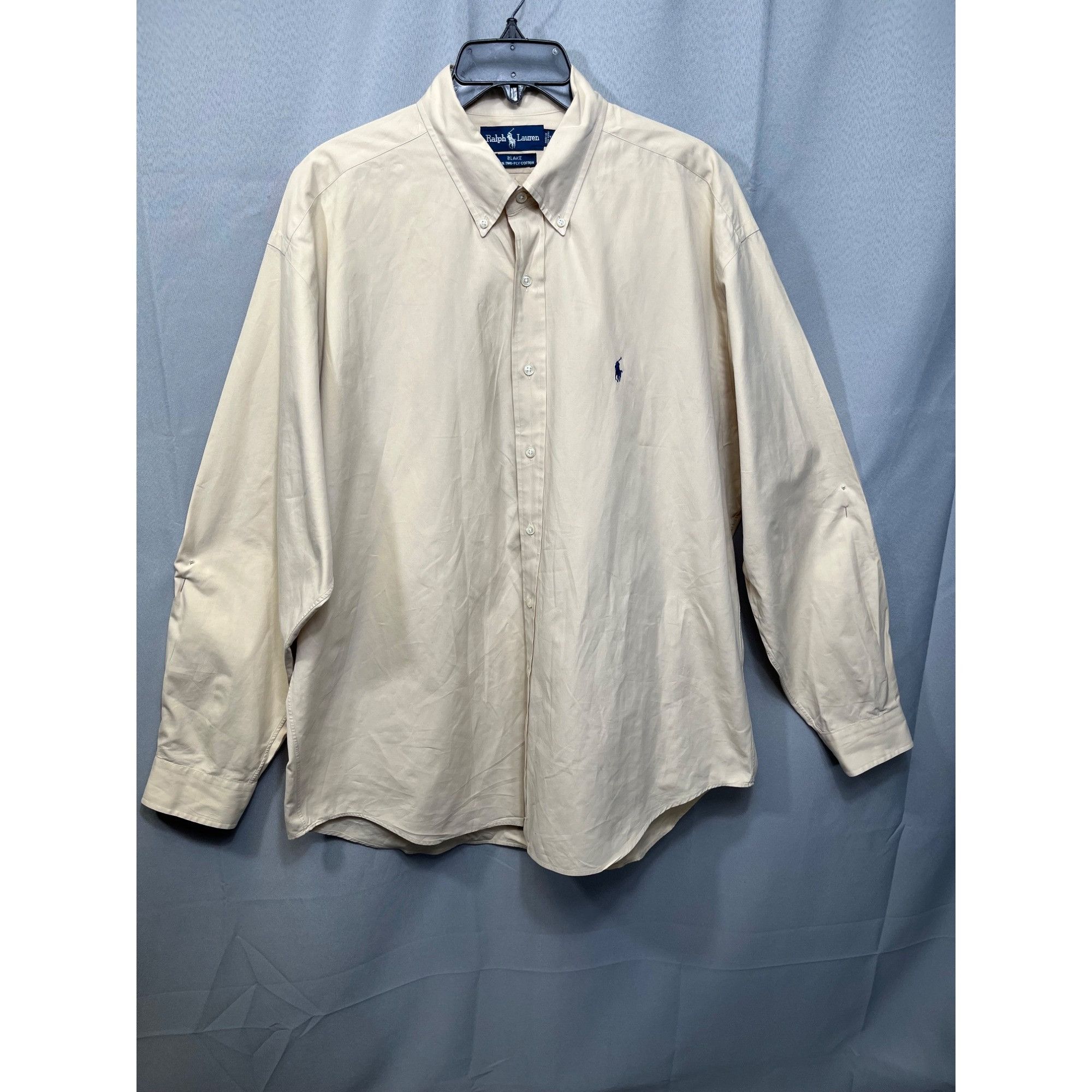 Ralph Lauren Ralph Lauren Mens Beige Dress Shirt SKU 7543 Size XL Size US XL / EU 56 / 4 - 1 Thumbnail