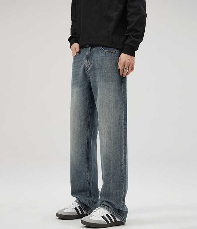 Japanese Brand × Jean Men's trendy casual straight cleanfit jeans Size US 32 / EU 48 - 3 Thumbnail