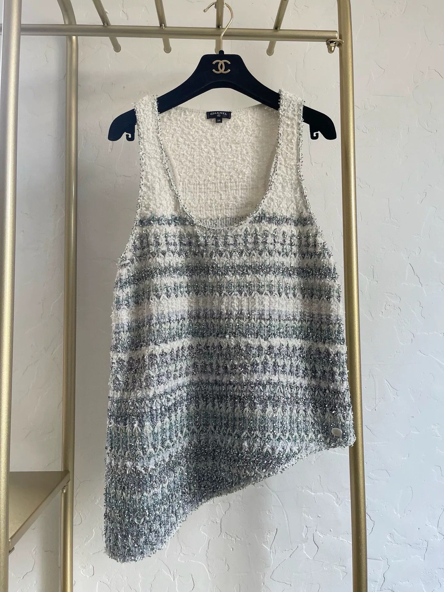 Chanel Chanel Waterfall Blue White Tank Top Size US M / EU 48-50 / 2 - 1 Thumbnail