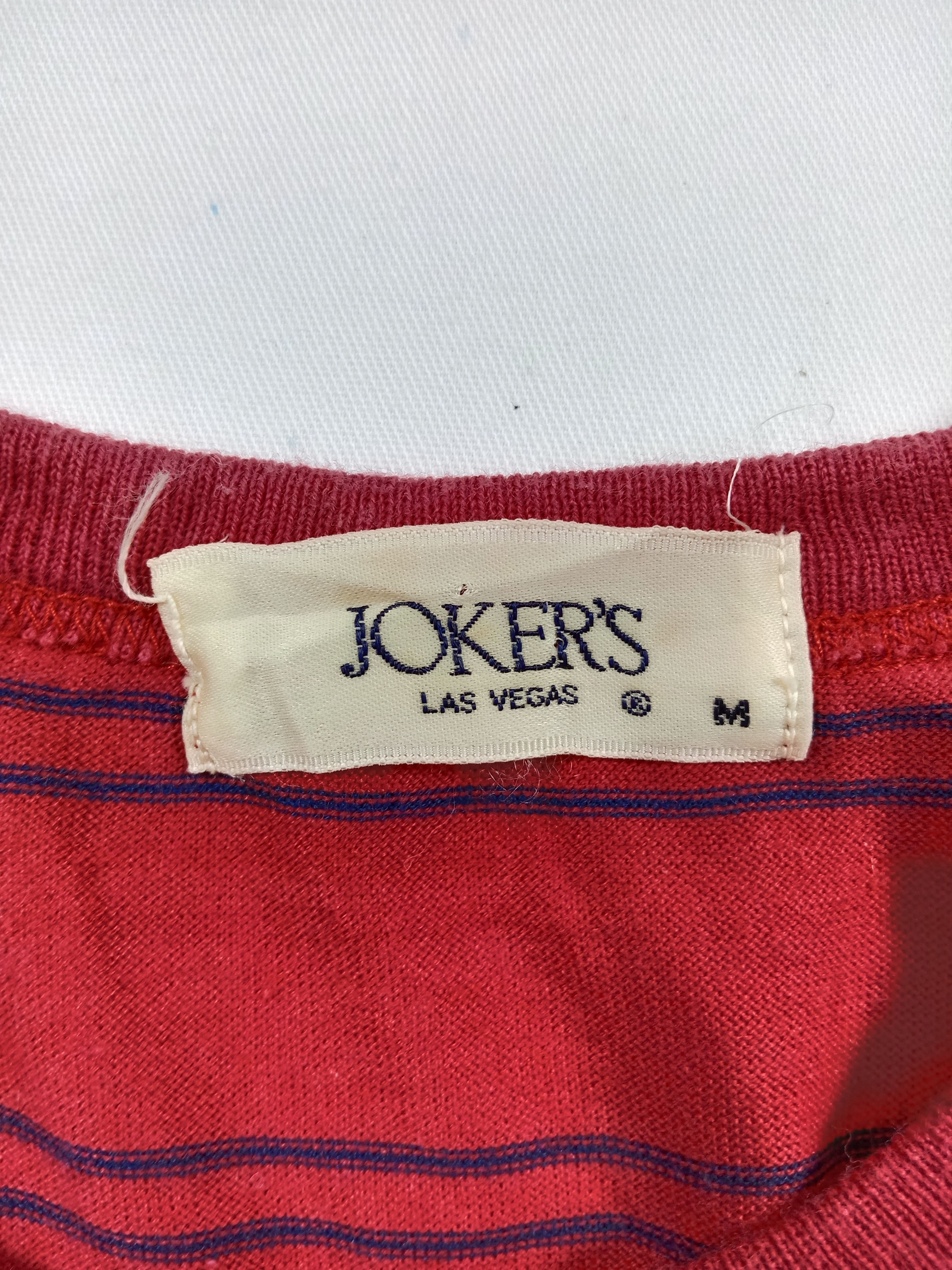 Vintage Vintage Joker's Las Vegas Striped T Shirt Size US M / EU 48-50 / 2 - 5 Thumbnail