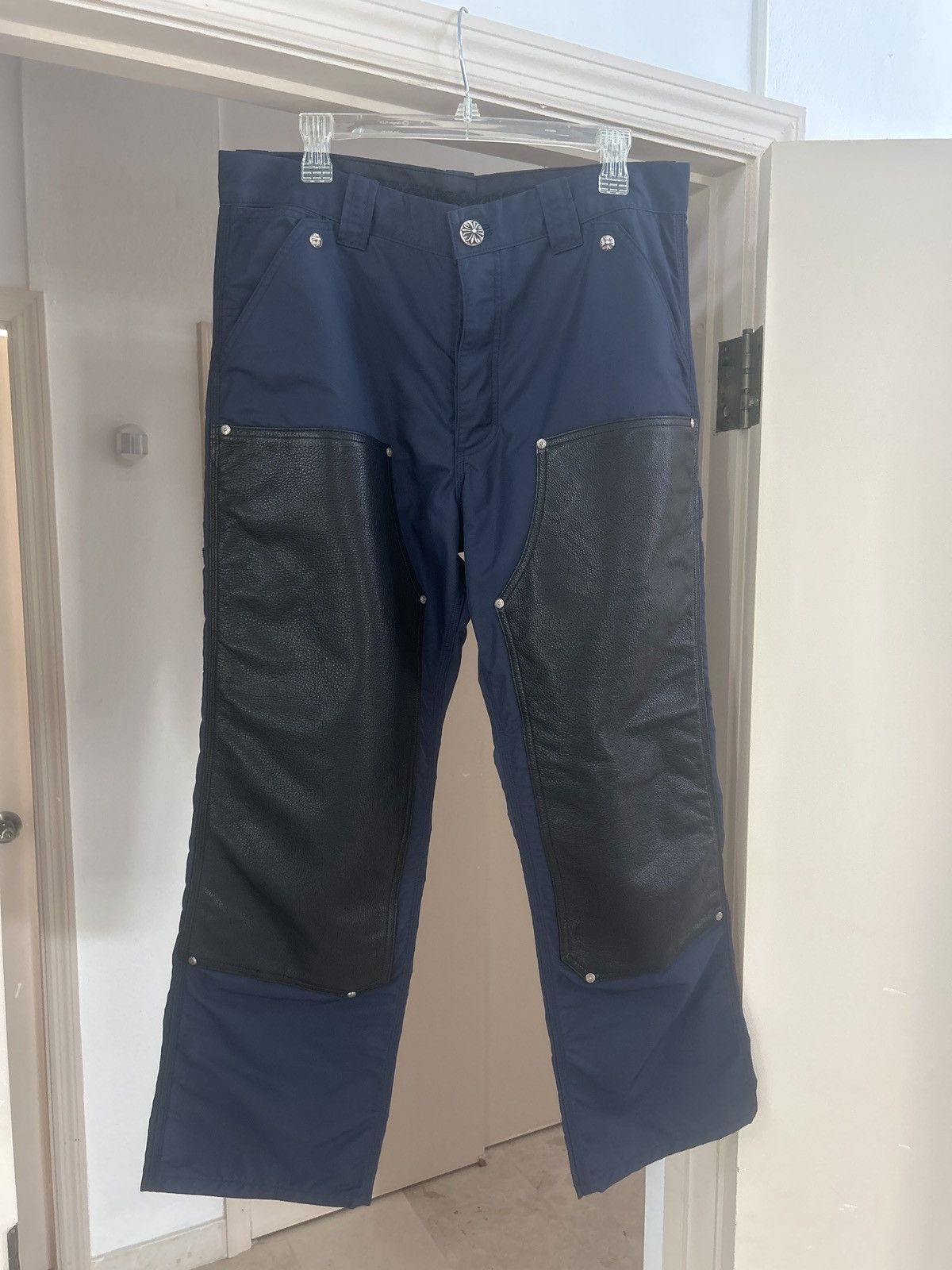 Chrome Hearts Chrome Hearts Blue Carpenters with Yellow Patch and Leather Size US 34 / EU 50 - 1 Thumbnail