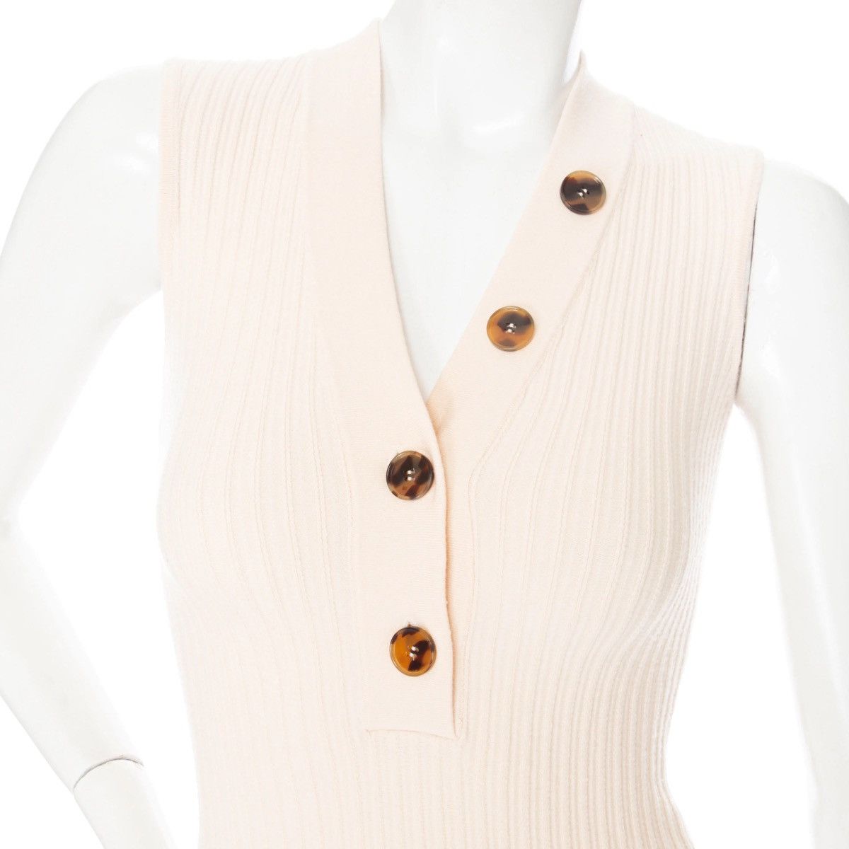 KHAITE Khaite Wool Blend Knit Button Down Bodysuit Size S / US 4 / IT 40 - 5 Thumbnail
