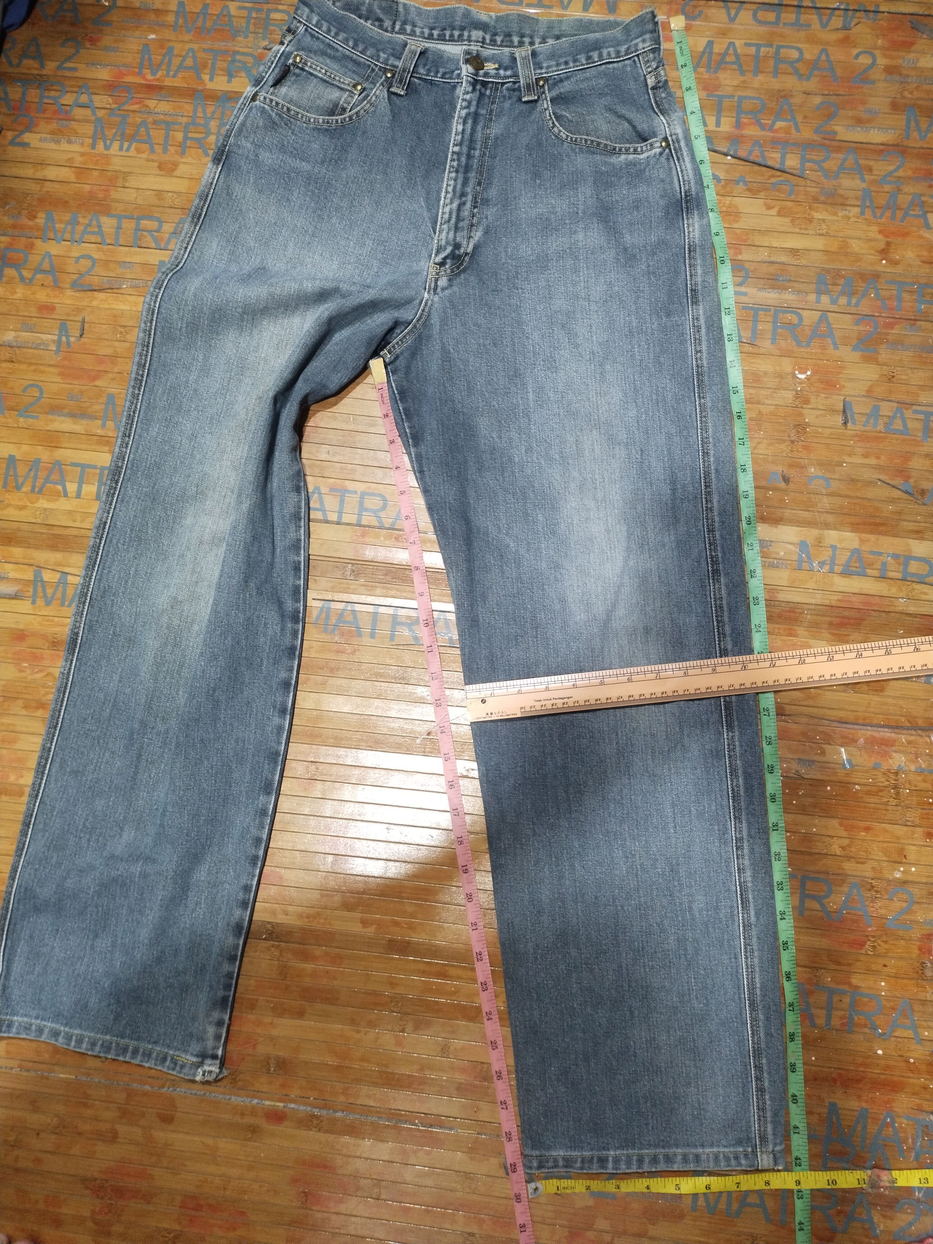 Japanese Brand × Vintage Jeans Santafe, Hip Hot Distressed Denim Sz 29" Size US 29 - 3 Thumbnail