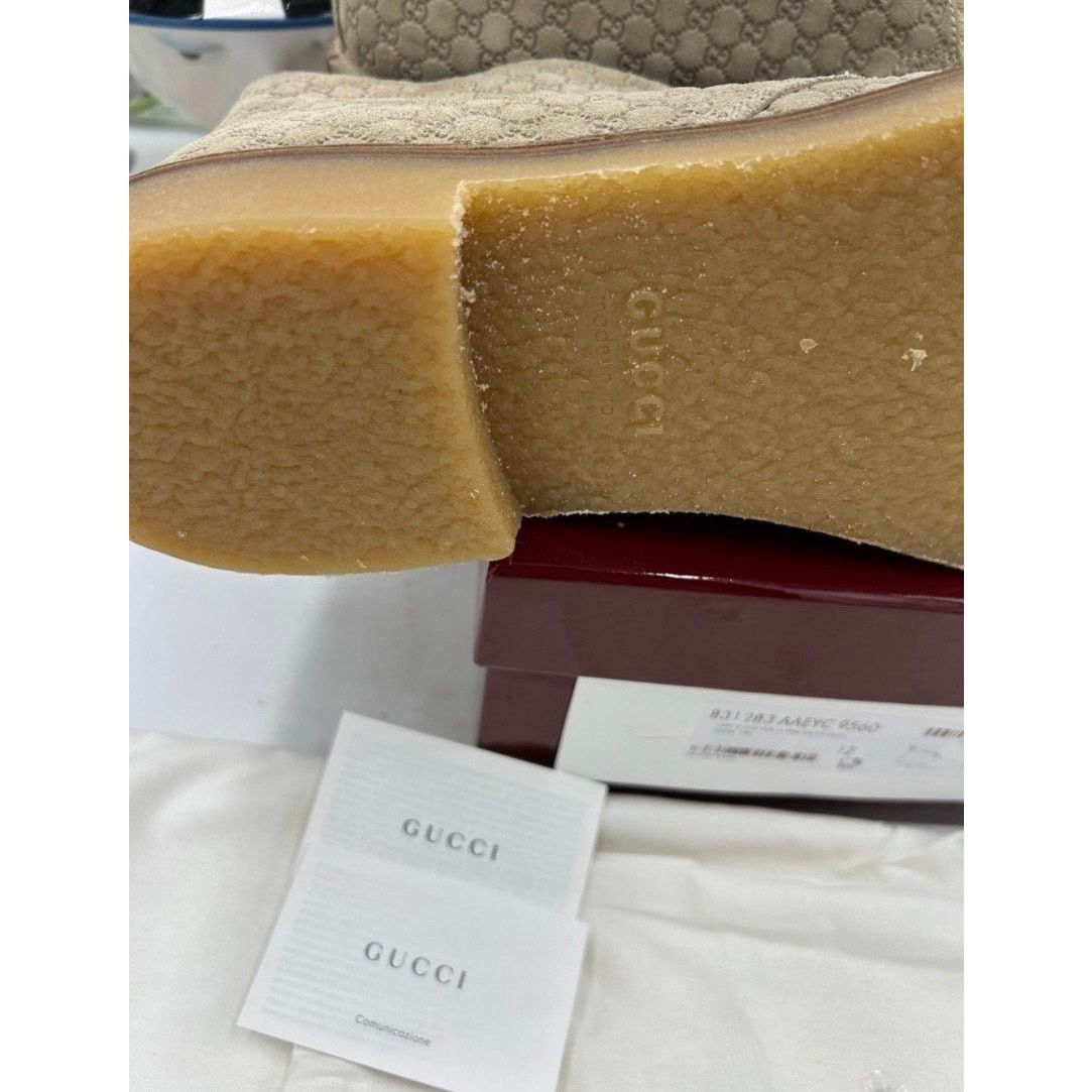 Gucci Men's Gucci suede GG embossed desert boots size 12 Size US 12.5 / EU 45-46 - 11 Thumbnail