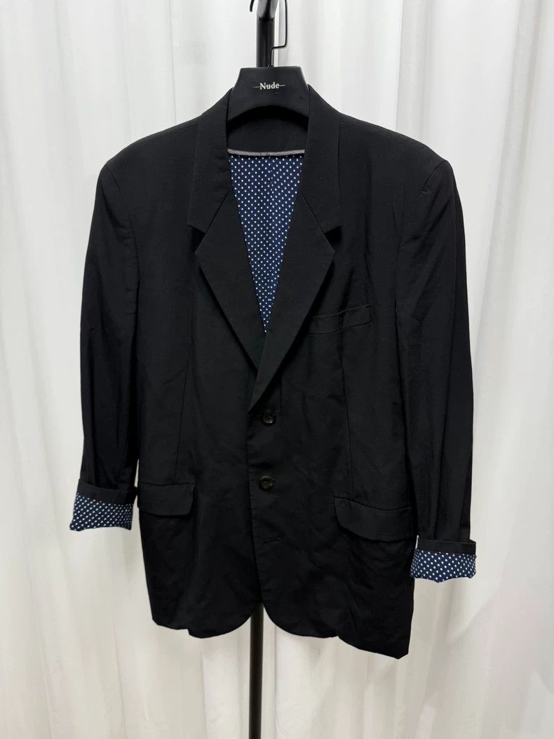 Yohji Yamamoto yohji yamamoto size 3 Polka-dot lined wool blazer 2502-Nex Size 36S - 1 Thumbnail