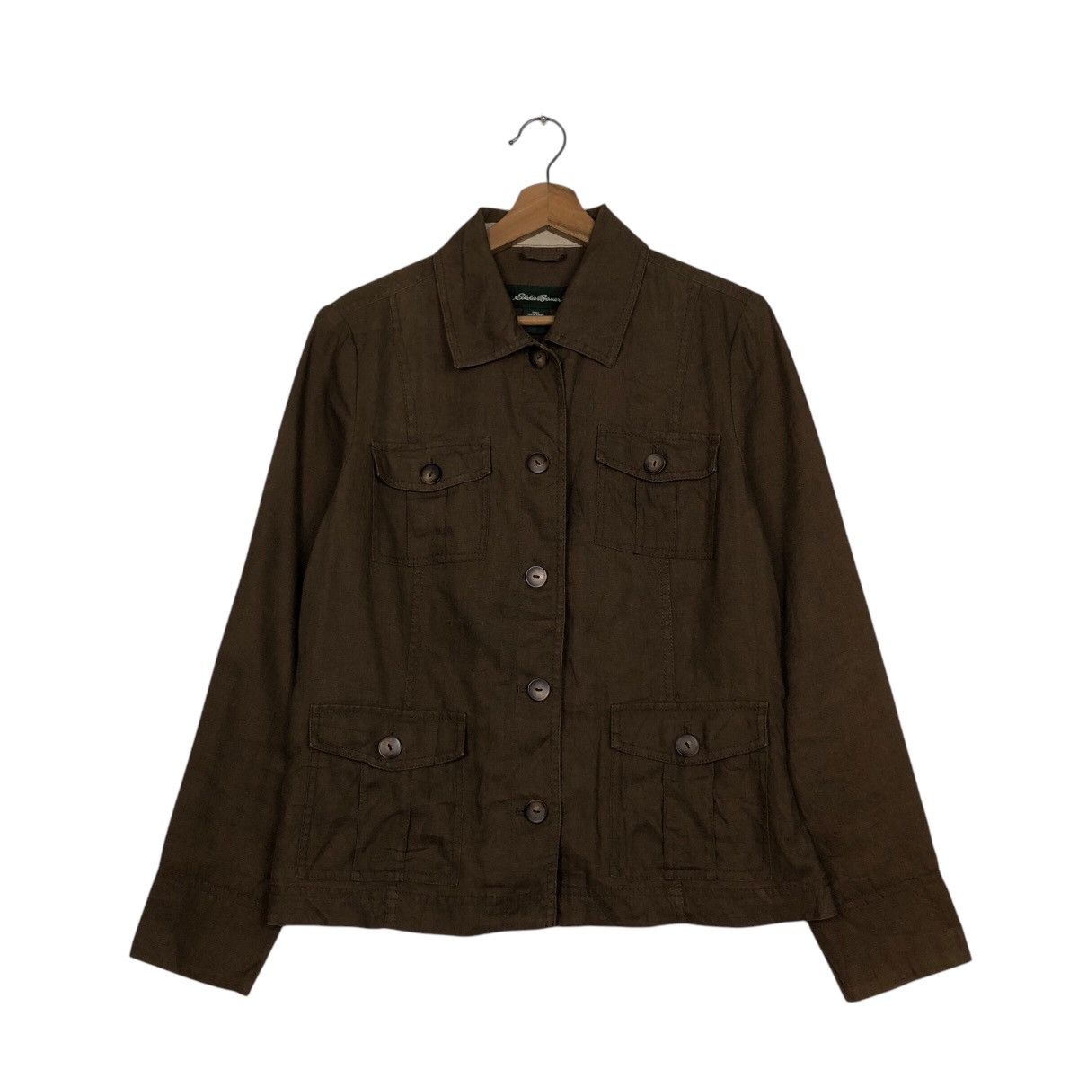 Japanese Brand × Vintage 📌Rich Brown Chore Work Jacket Eddie Bauer Issey Miyake Size US L / EU 52-54 / 3 - 2 Thumbnail