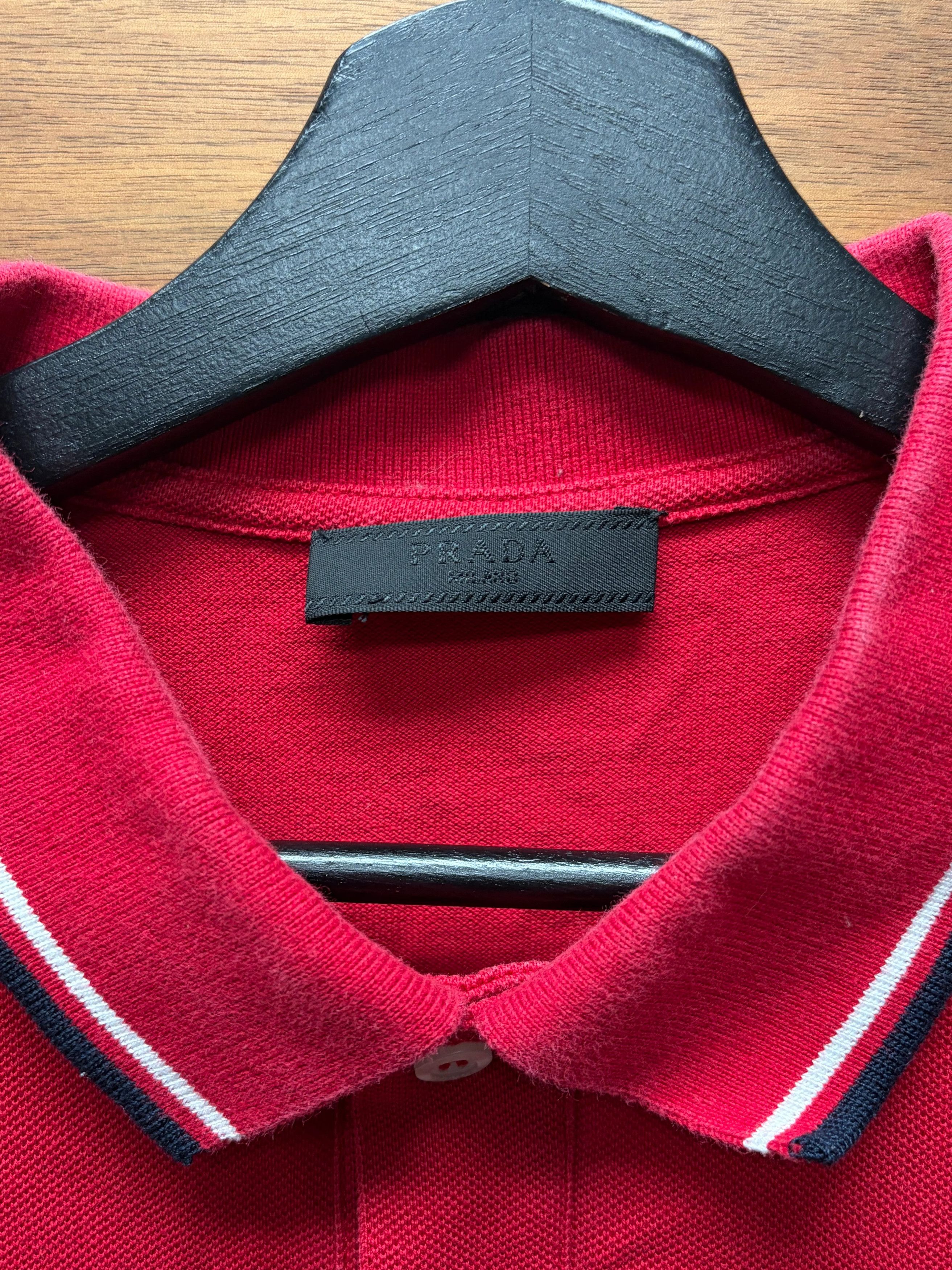 Prada Prada ‘Sport Logo’ Red Cotton Polo Short Sleeve Shirt Size US M / EU 48-50 / 2 - 3 Thumbnail