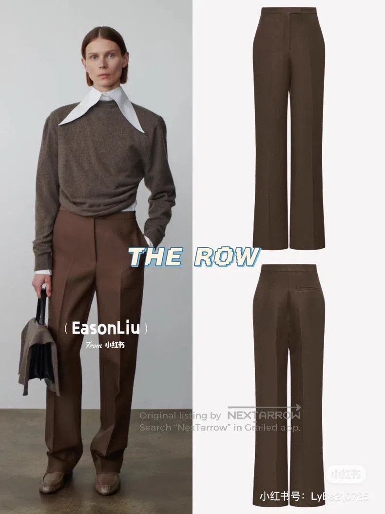 The Row The Row size 2 Brown straight-leg trousers Size 23" - 8 Thumbnail