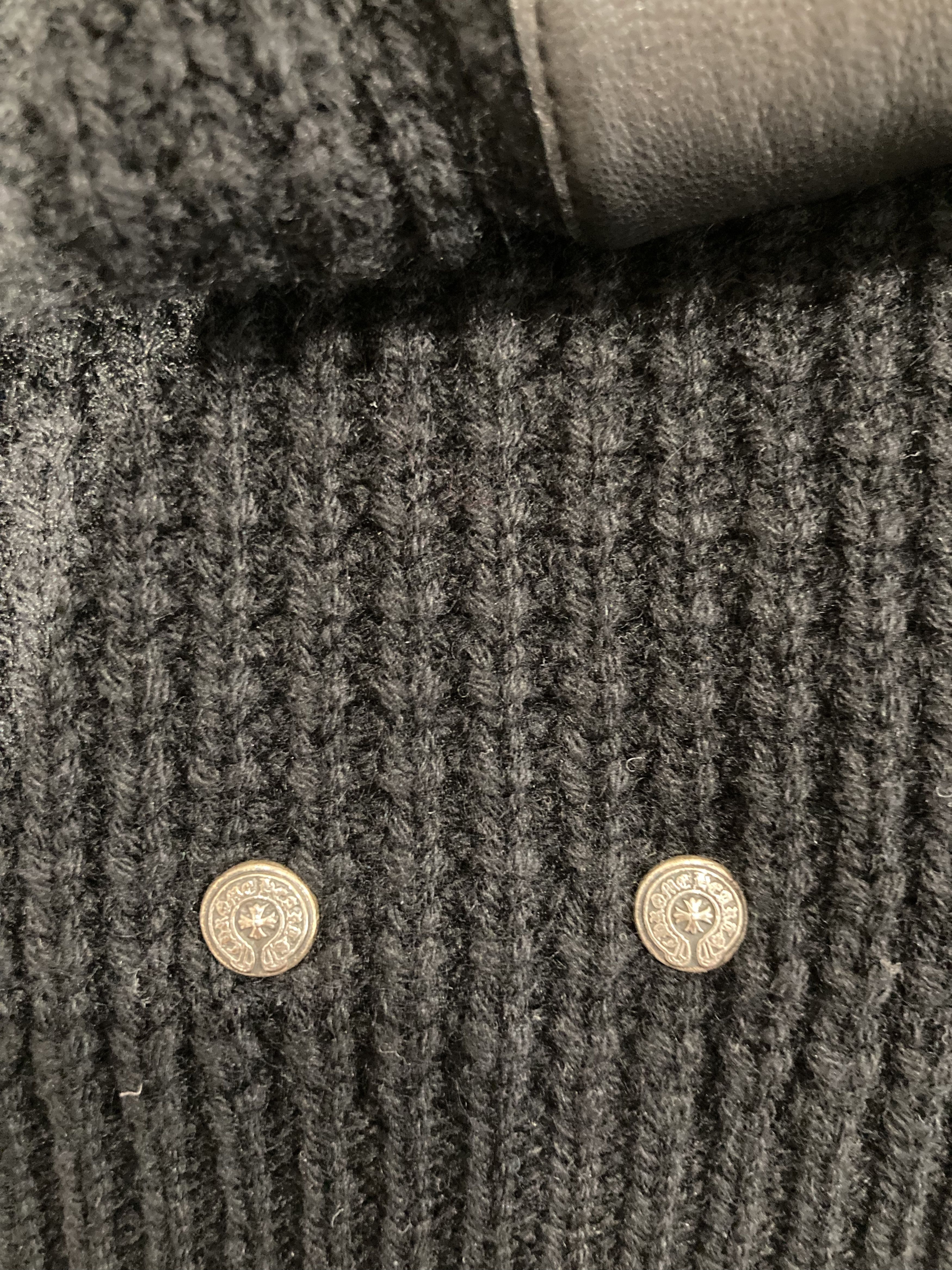 Chrome Hearts Chrome Hearts Cashmere Waffle Cross Patch Cardigan Sweater Size S / US 4 / IT 40 - 3 Thumbnail