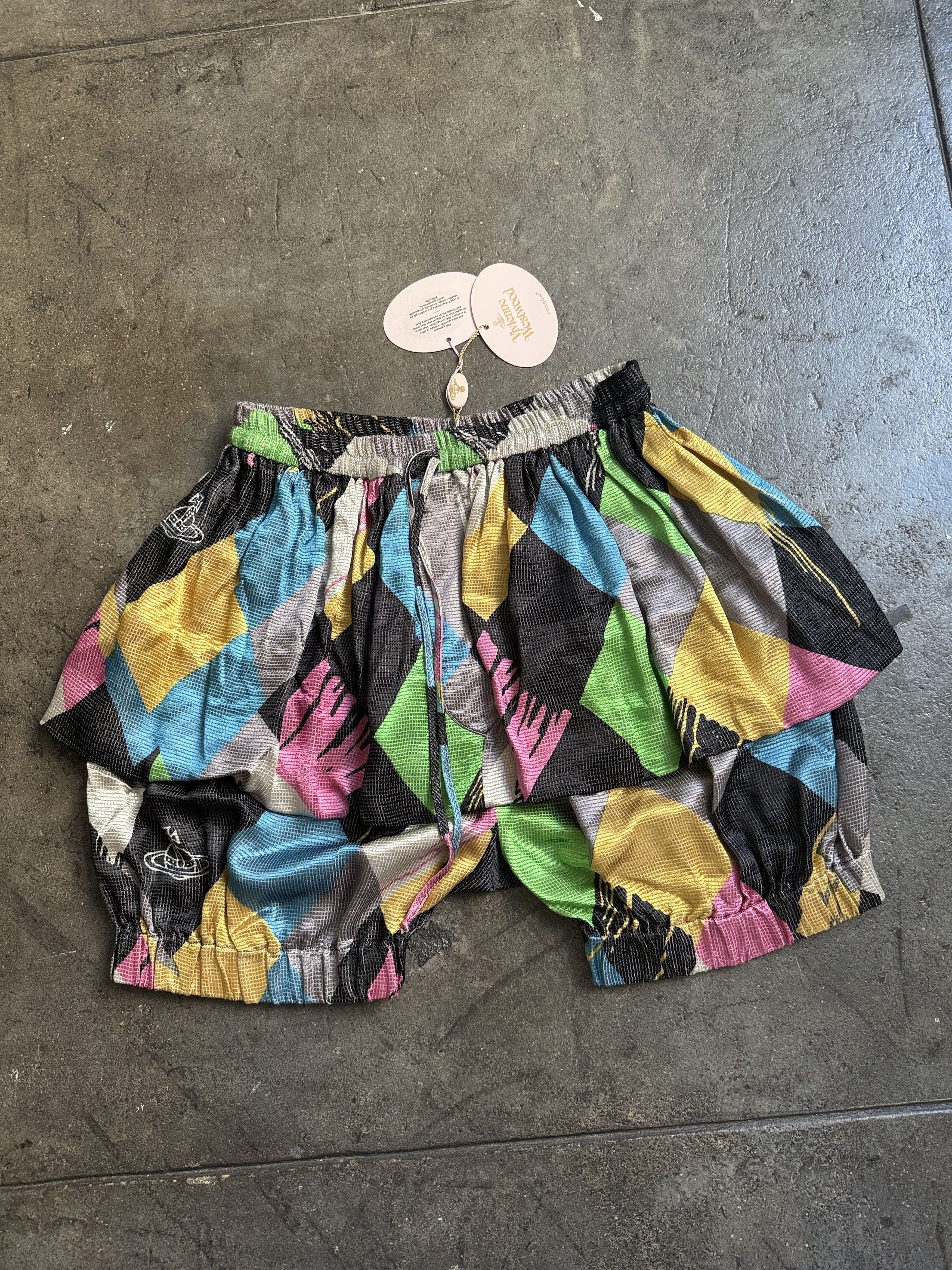 Vivienne Westwood NWT Gold Label SS 2015 Harlequin Skirt Shorts Size 30" / US 8 / IT 44 - 1 Thumbnail