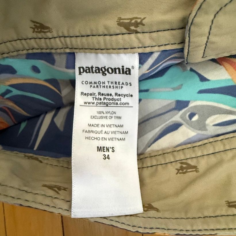 Patagonia Patagonia Printed Wavefarer Board Shorts- 34 - Blue Orange Size US 34 / EU 50 - 3 Thumbnail