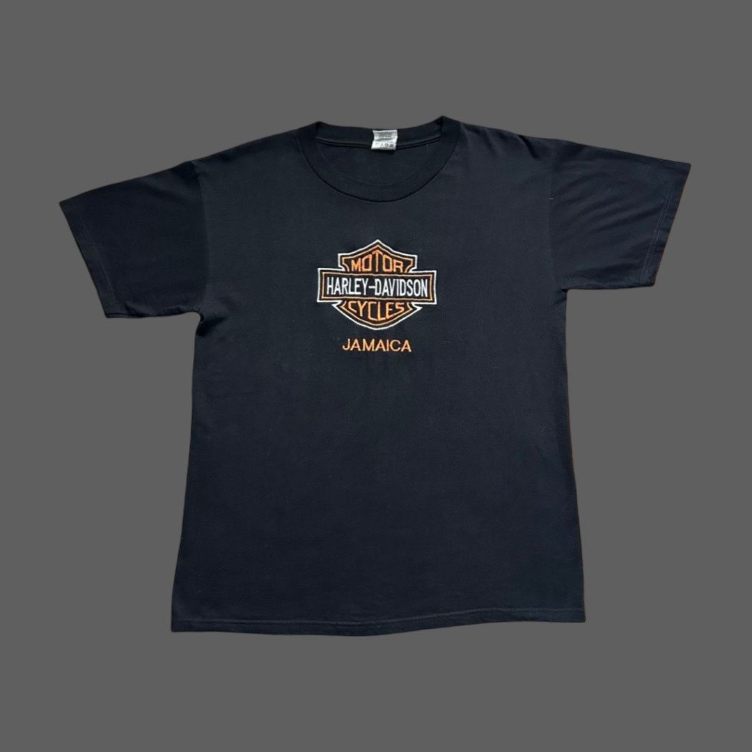 Harley Davidson Harley-Davidson Jamaica Embroidered Black SS Tee Size M EUC Size US M / EU 48-50 / 2 - 1 Thumbnail