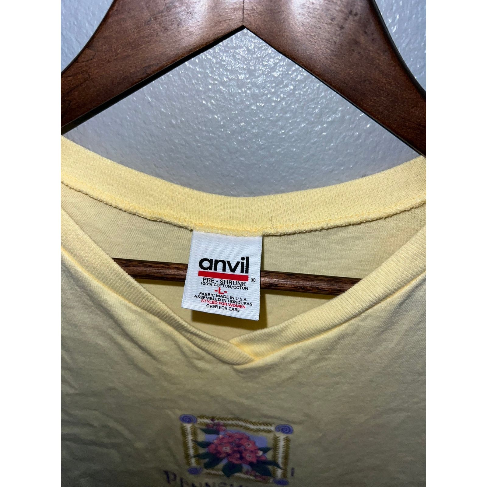Anvil Women's Vintage Pennsylvania Shirt Top Tee Stained Stain L Size L / US 10 / IT 46 - 6 Thumbnail